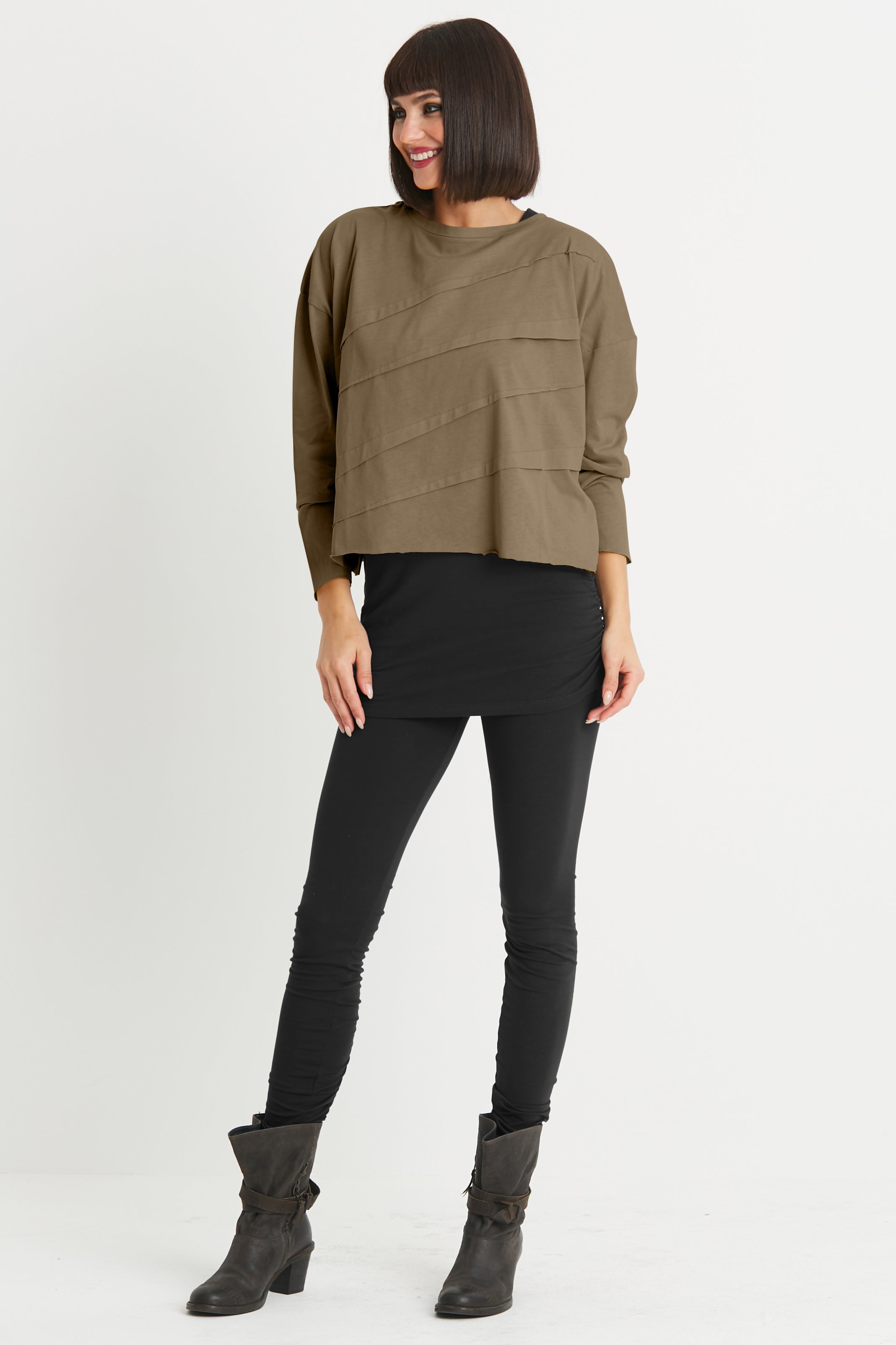 Pima Cotton Mini Tucked Tee