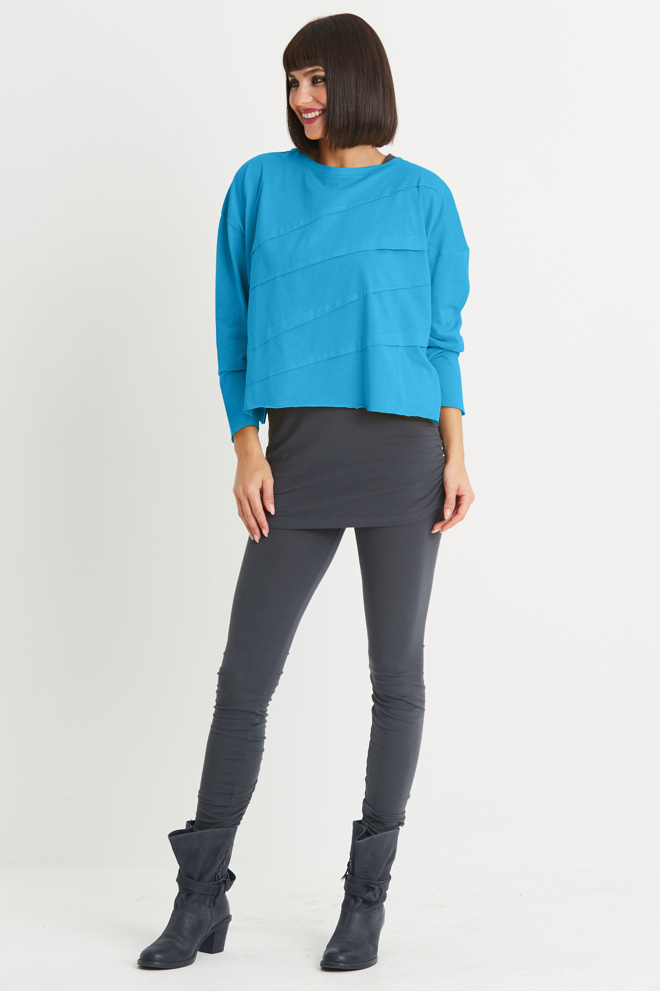 Pima Cotton Mini Tucked Tee