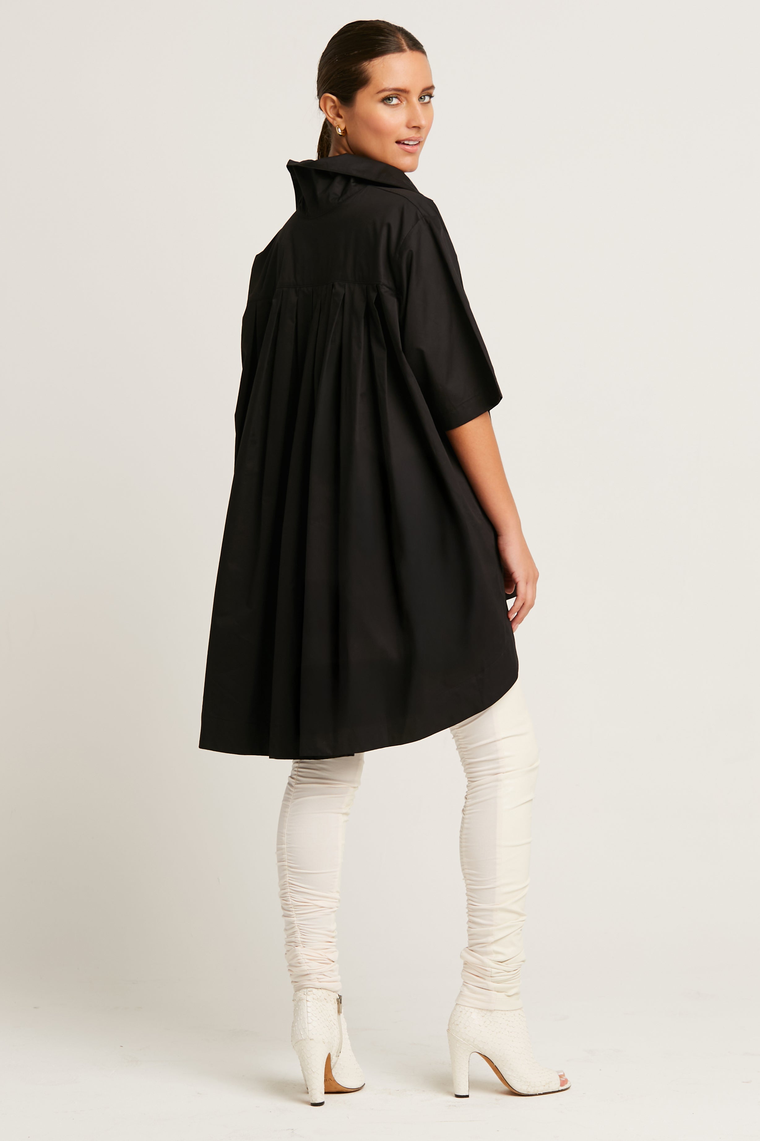 Cotton Pleat Back Shirt