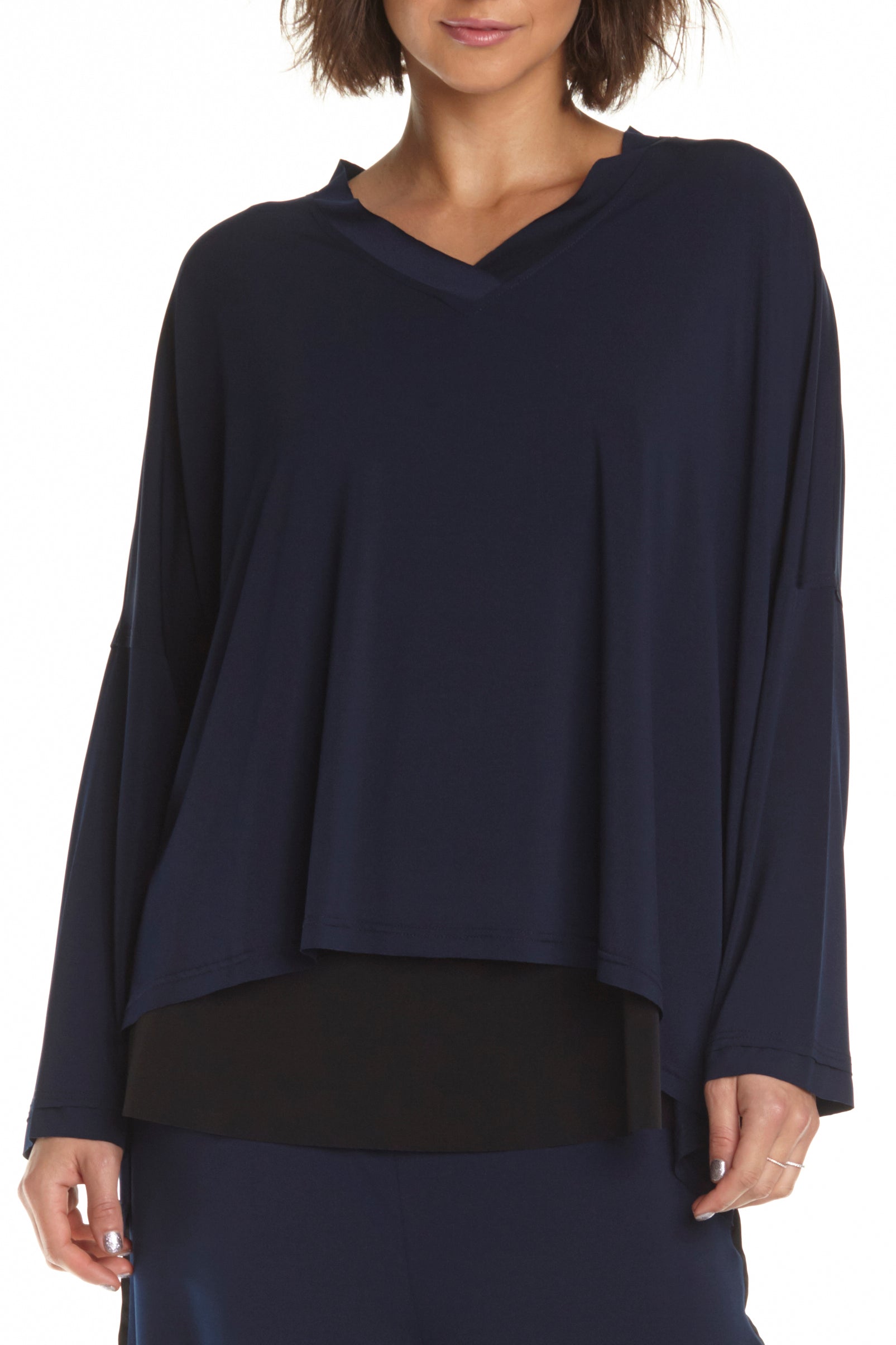 Matte Jersey Double Angle V-Tee