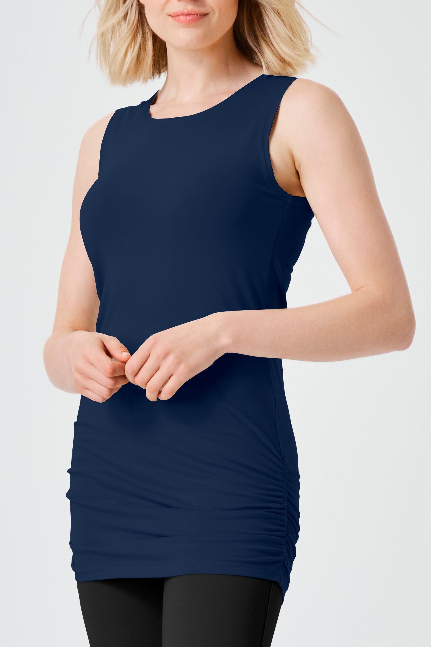 Cotton Lycra Ruche Tank