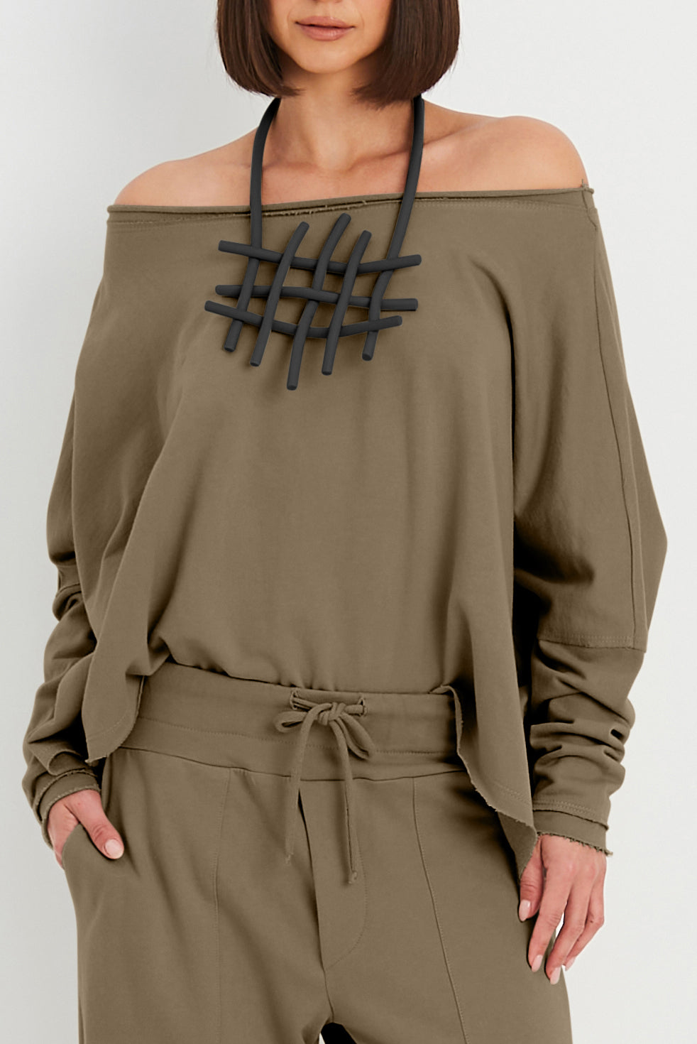 French Terry Off The Shoulder T Top