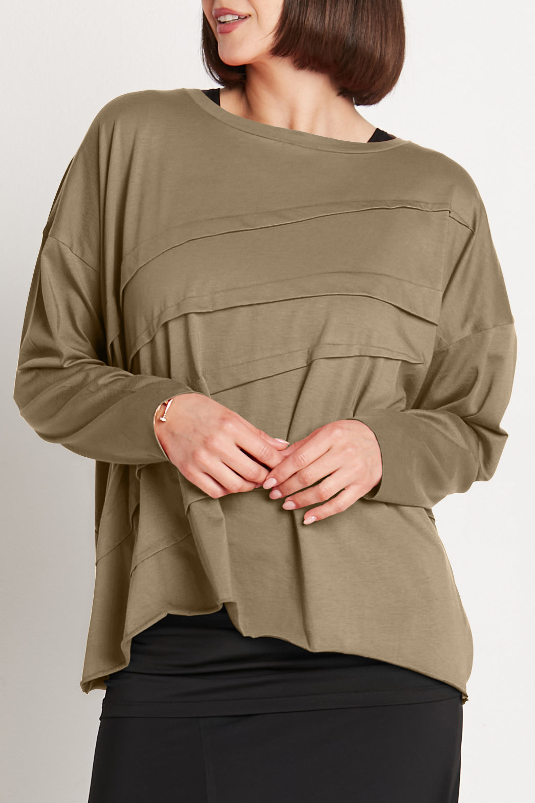 Pima Cotton Tucked Luxury Boxy Tee