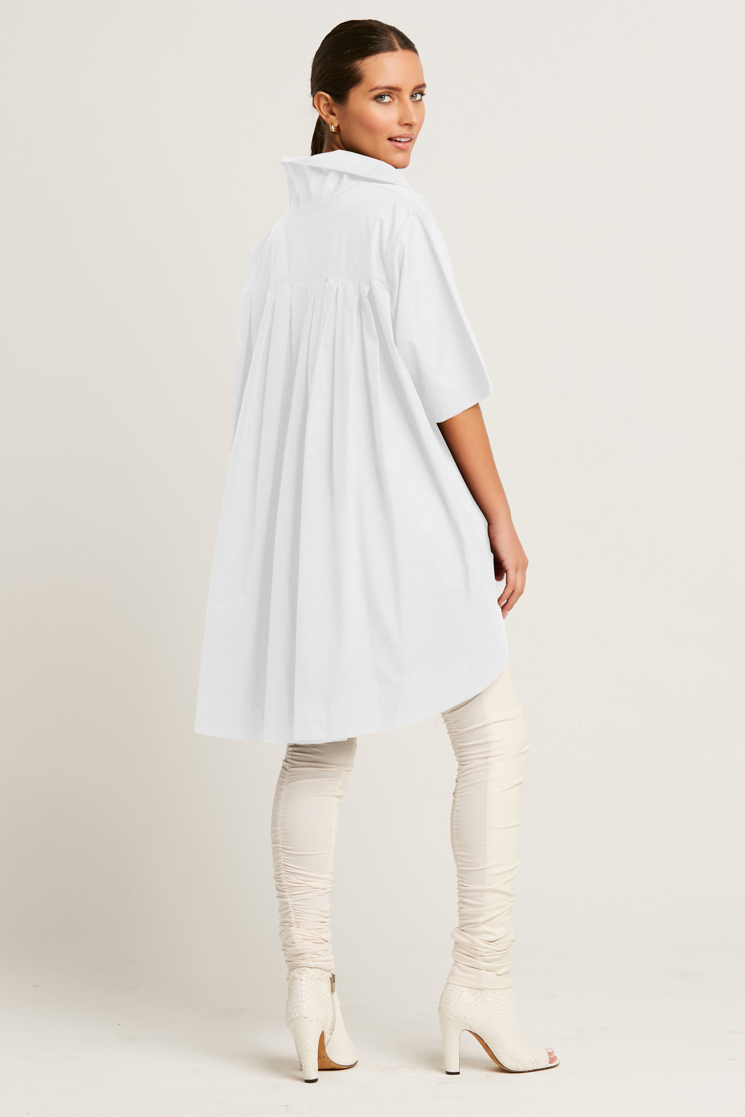 Cotton Pleat Back Shirt