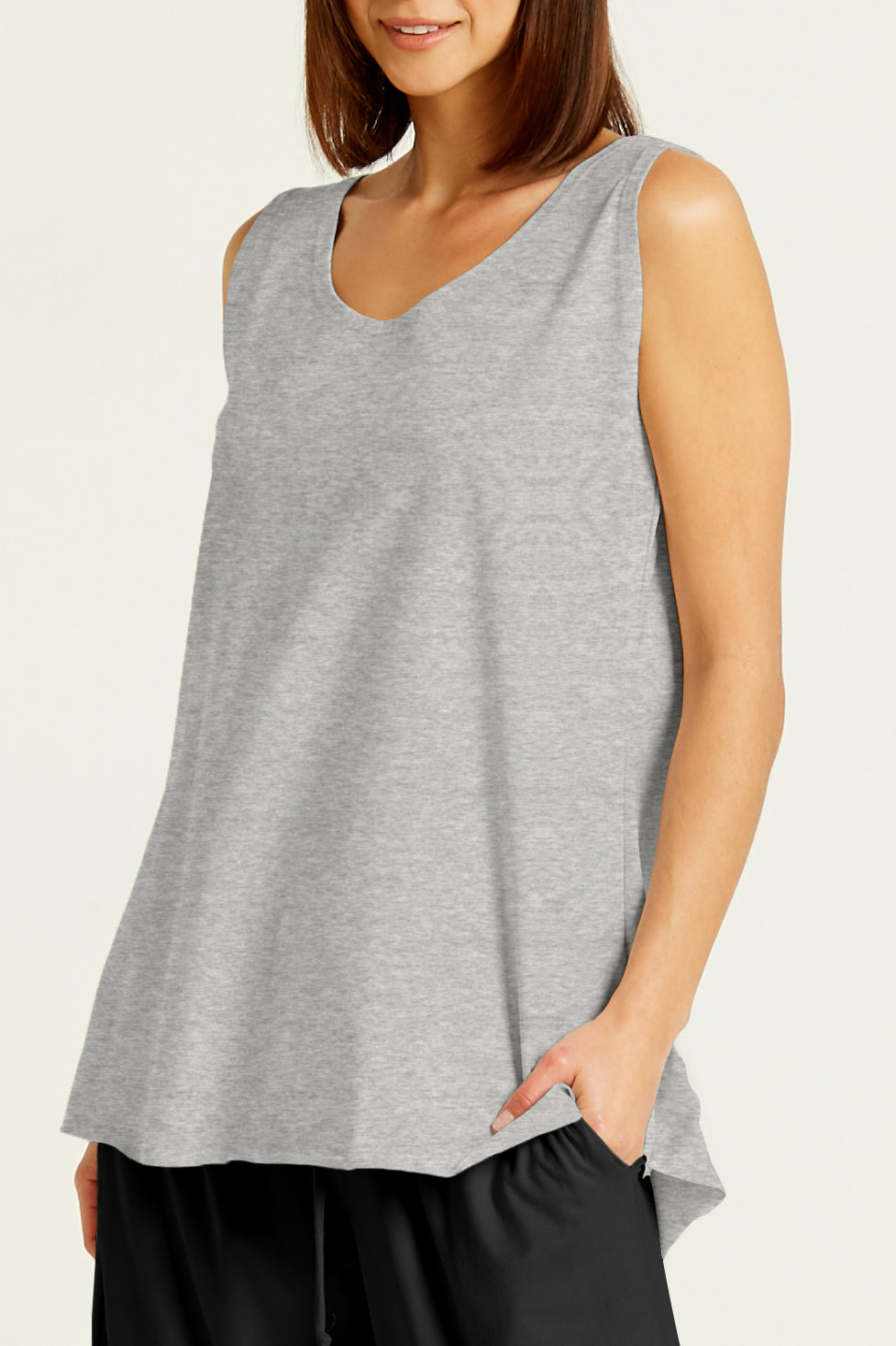 Cotton Lycra Shirttail Tank