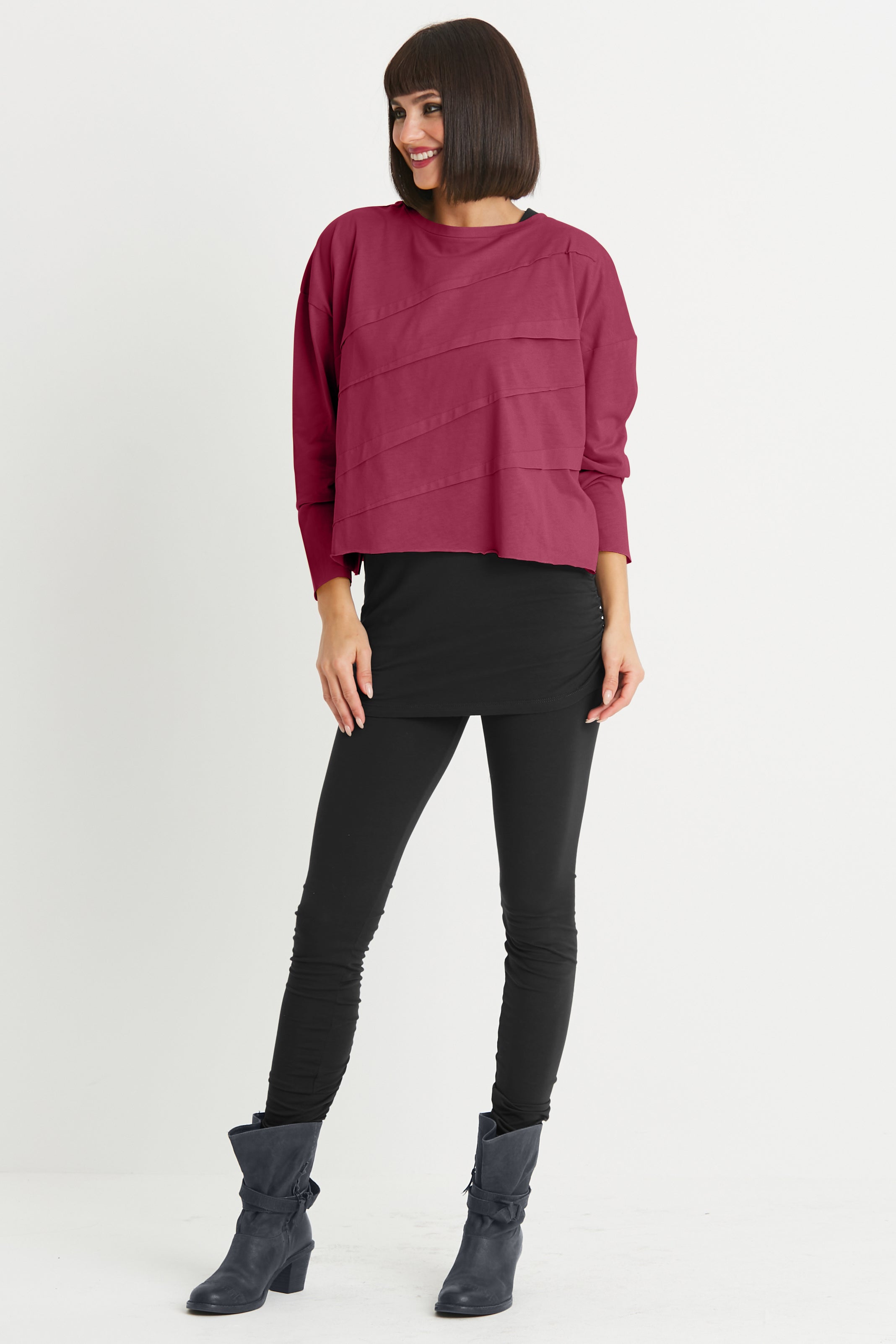 Pima Cotton Mini Tucked Tee