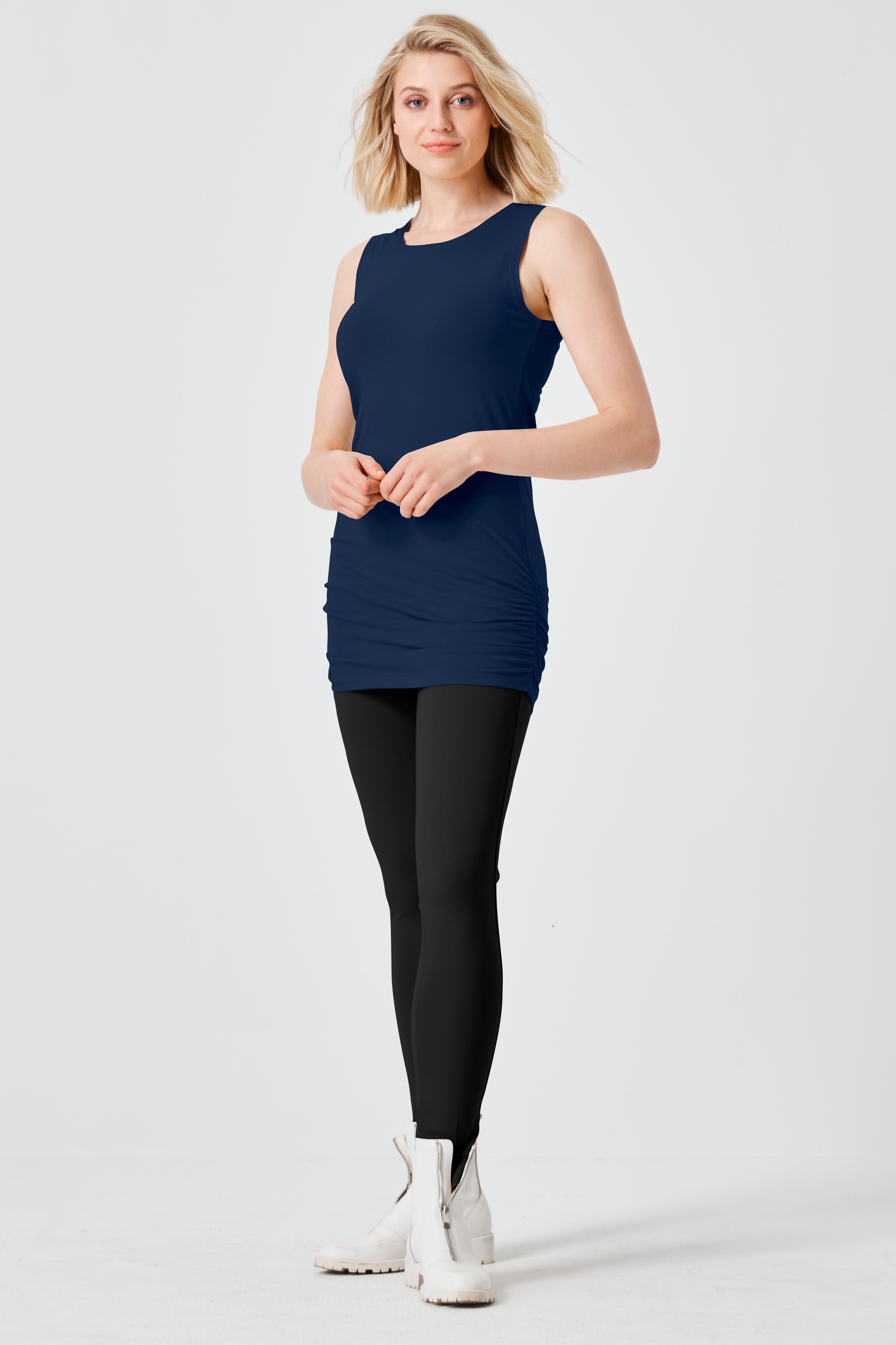 Cotton Lycra Ruche Tank