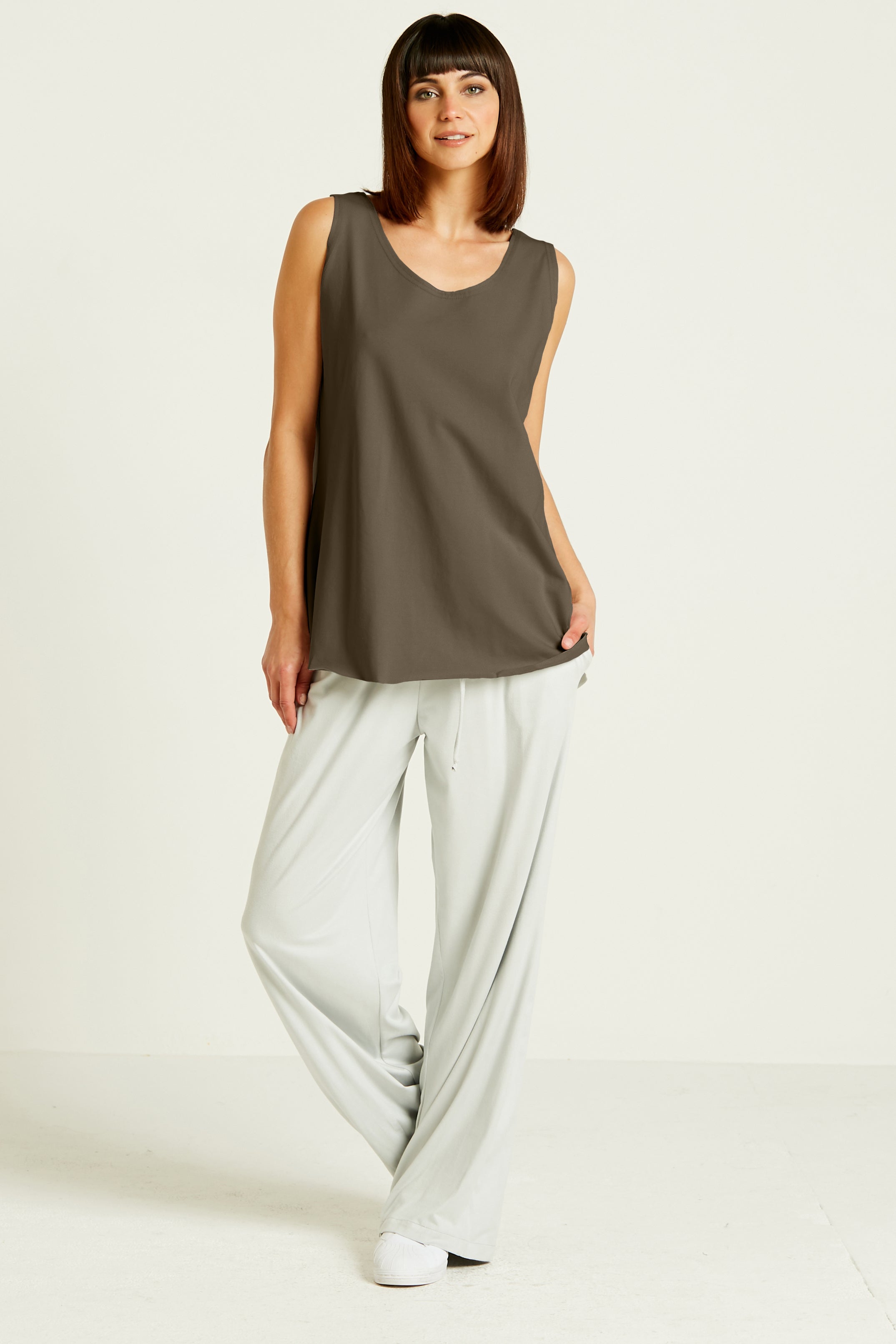 Cotton Lycra Shirttail Tank