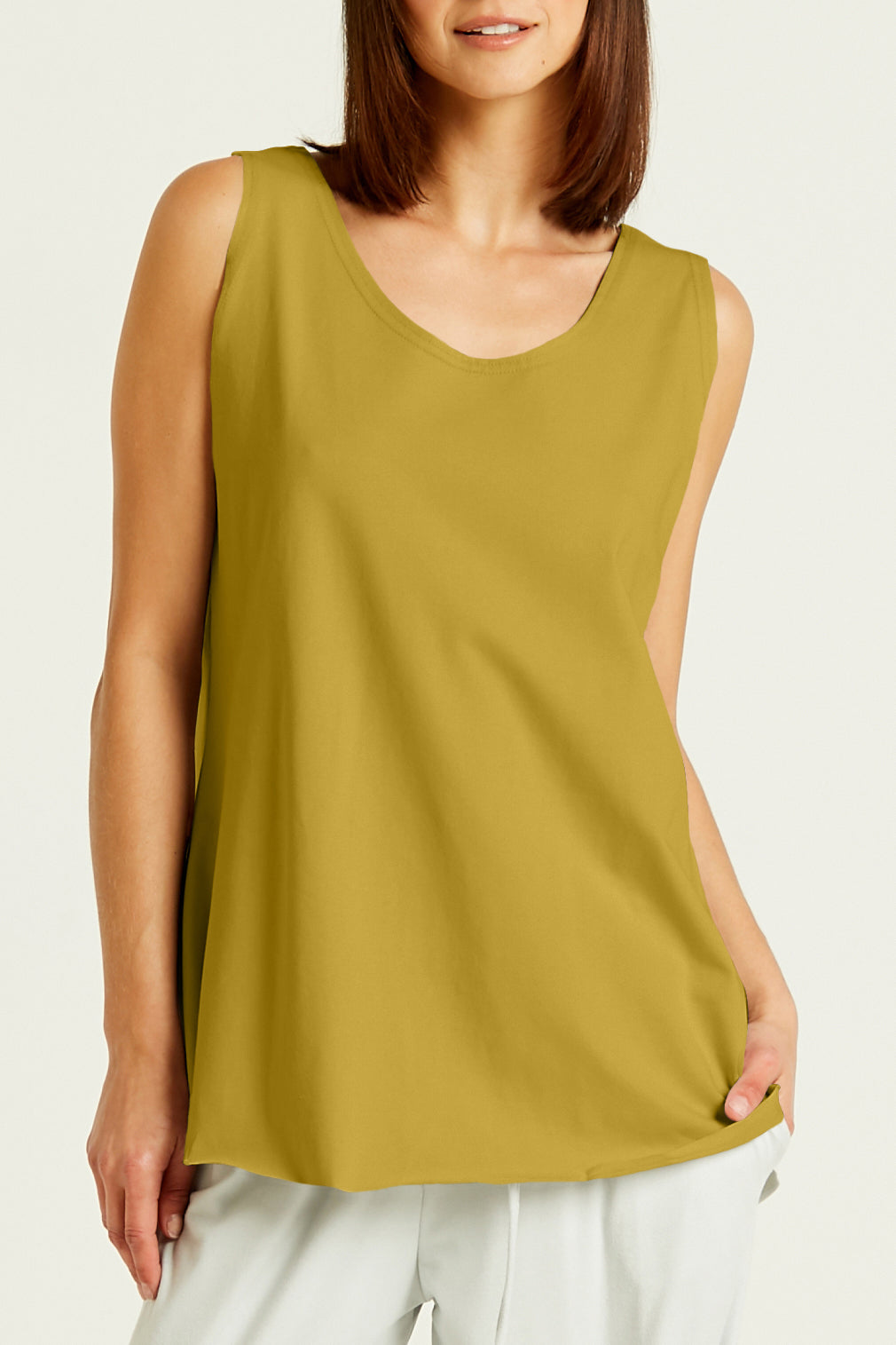 Cotton Lycra Shirttail Tank
