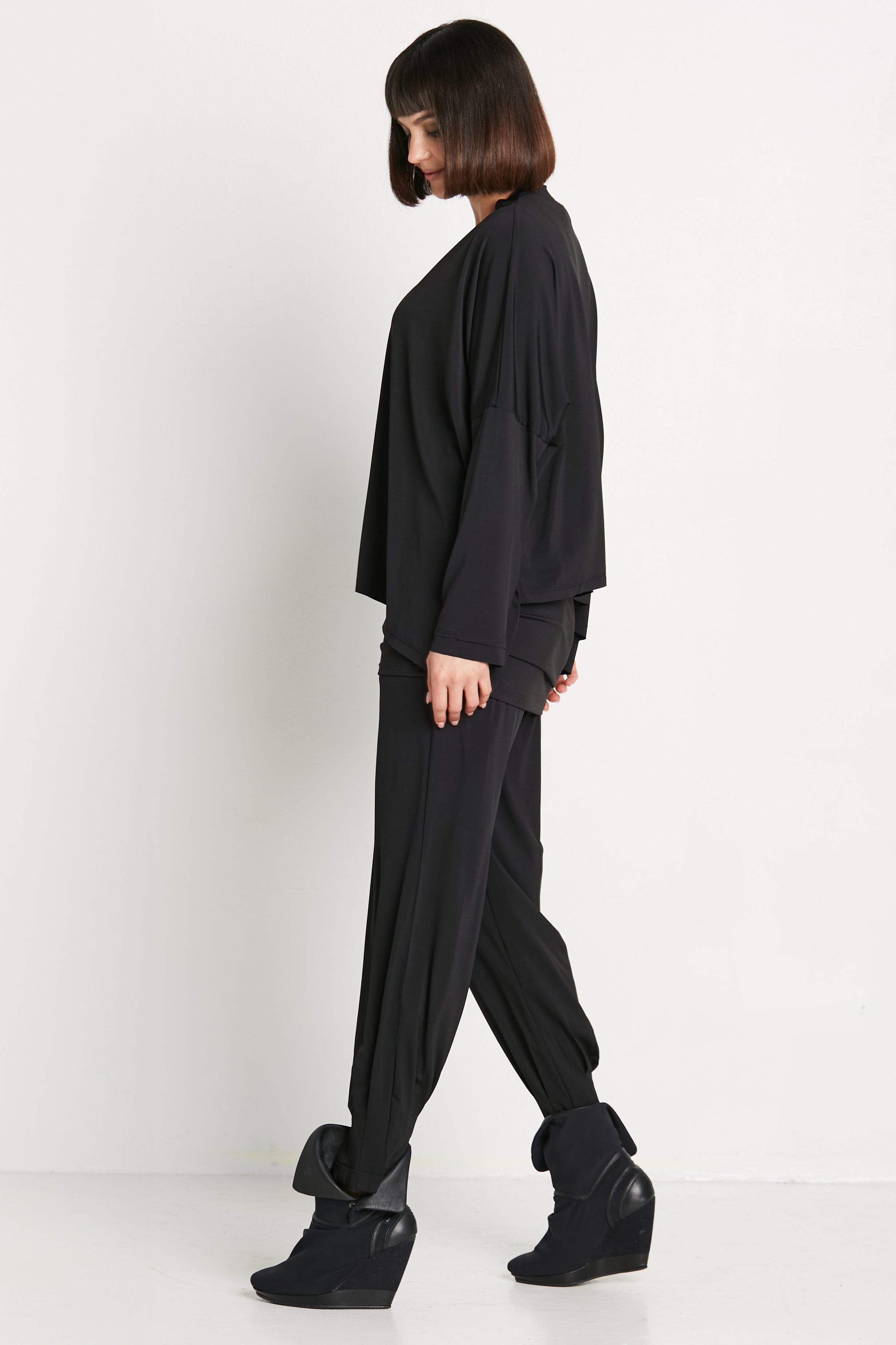 Matte Jersey Double Angle V-Tee