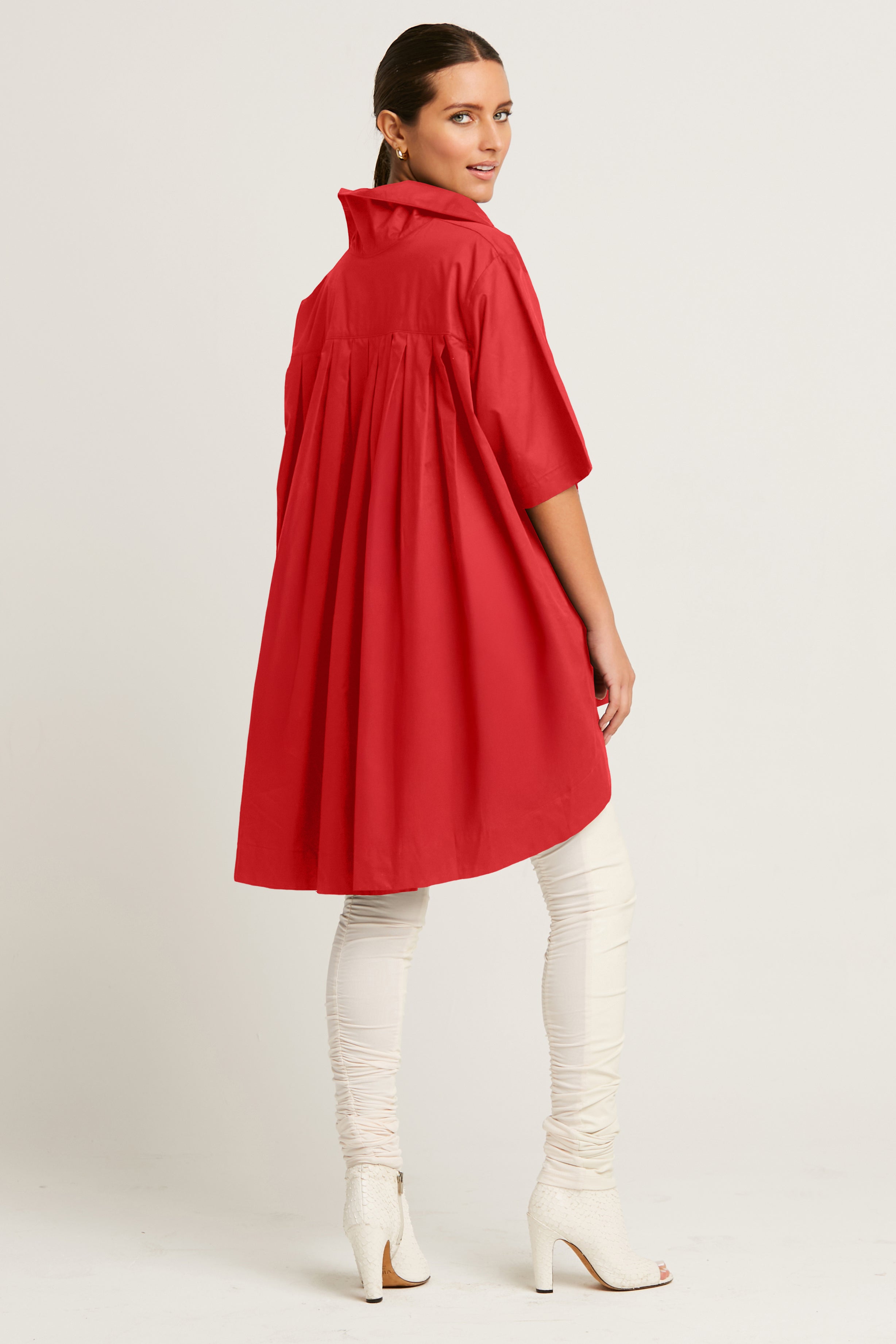 Cotton Pleat Back Shirt