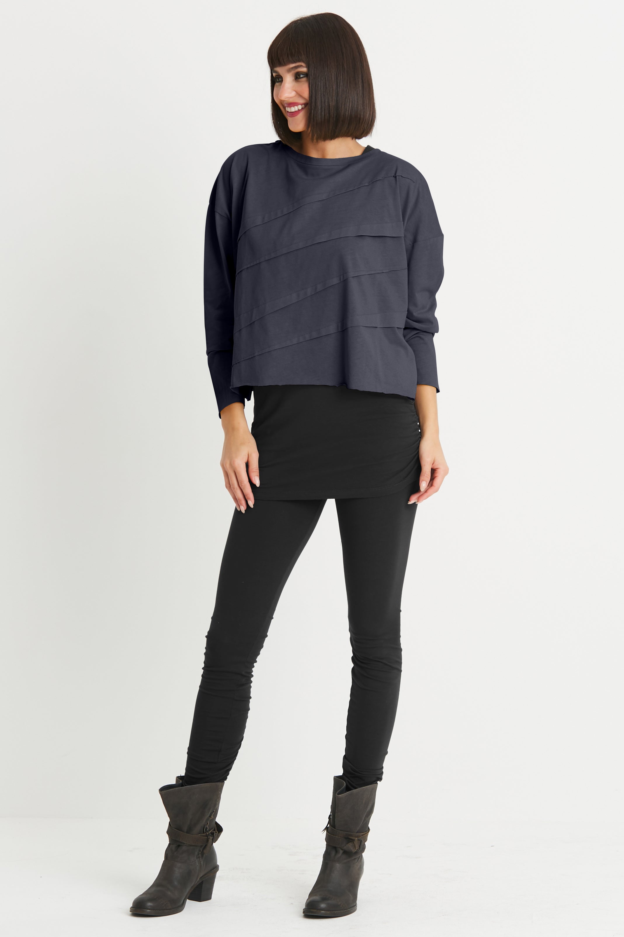 Pima Cotton Mini Tucked Tee