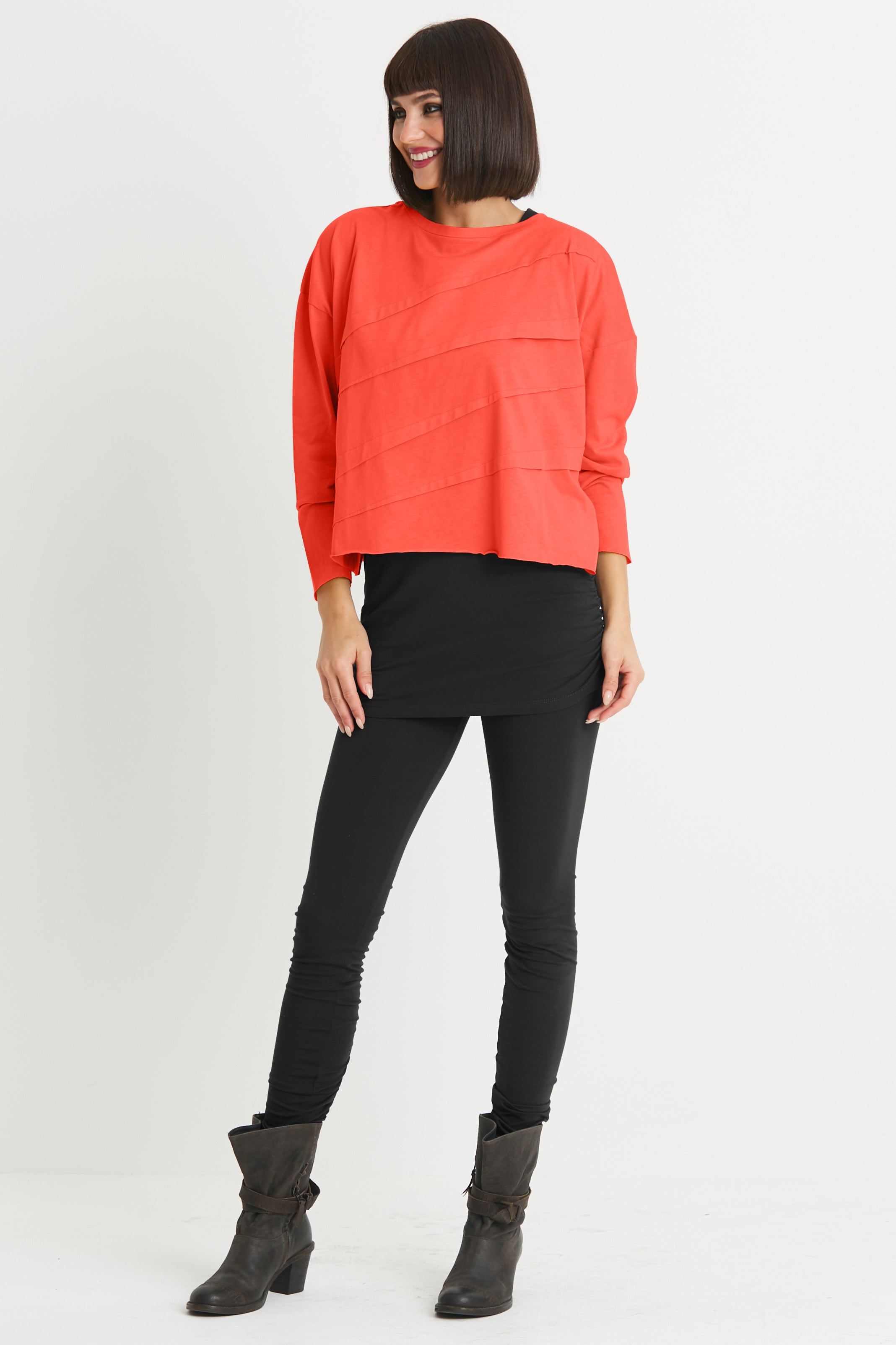 Pima Cotton Mini Tucked Tee