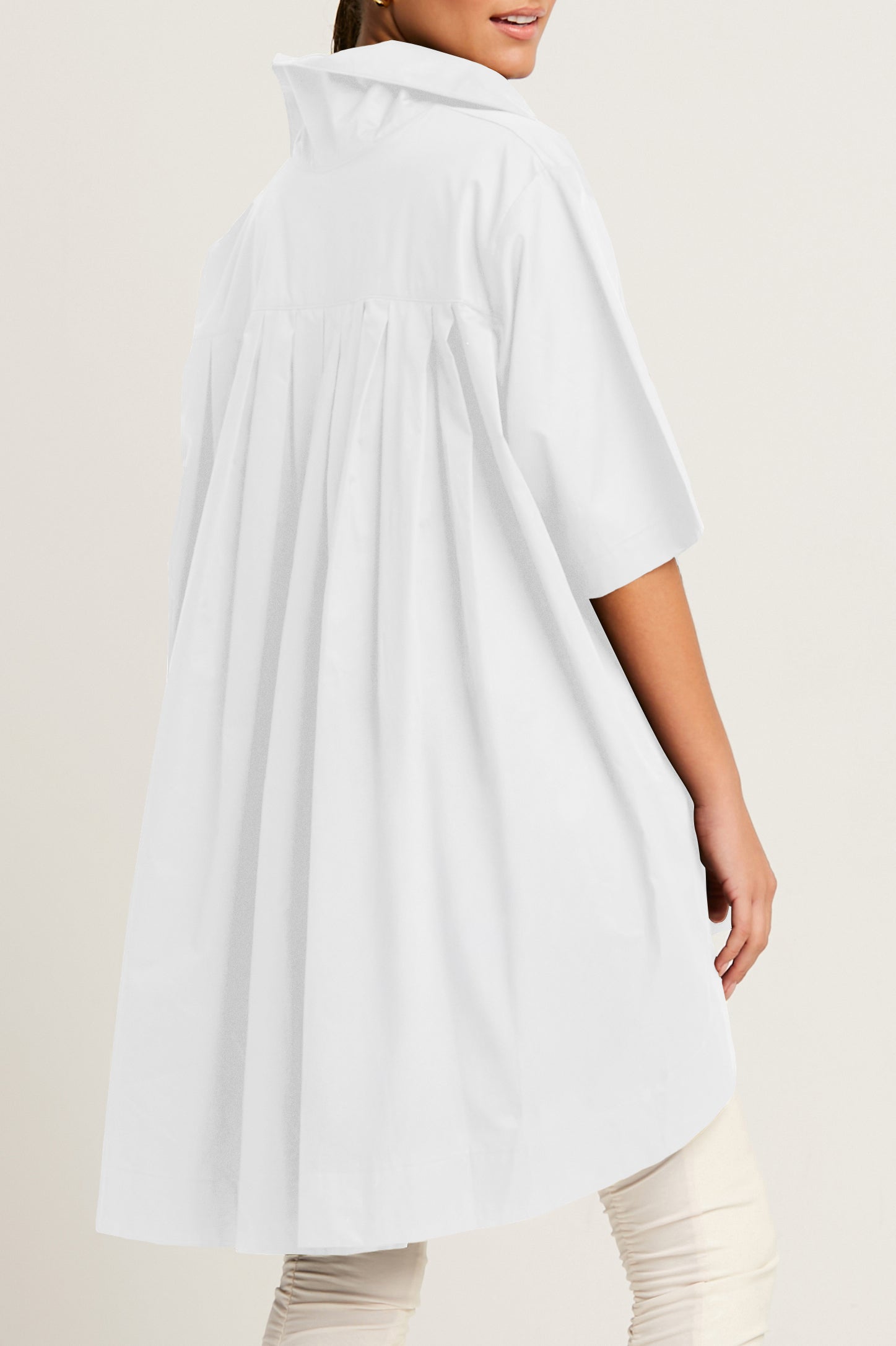Cotton Pleat Back Shirt