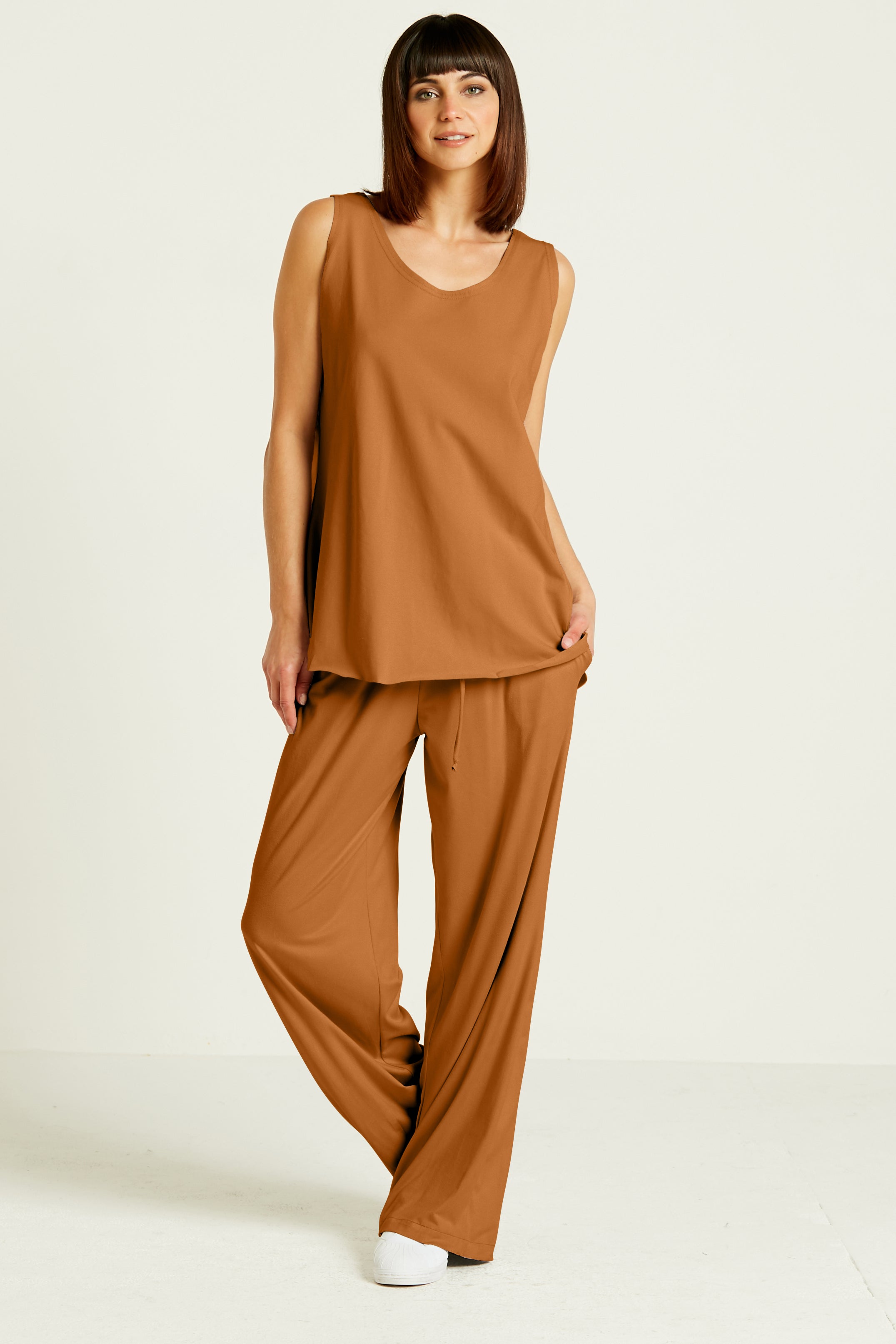 Cotton Lycra Shirttail Tank