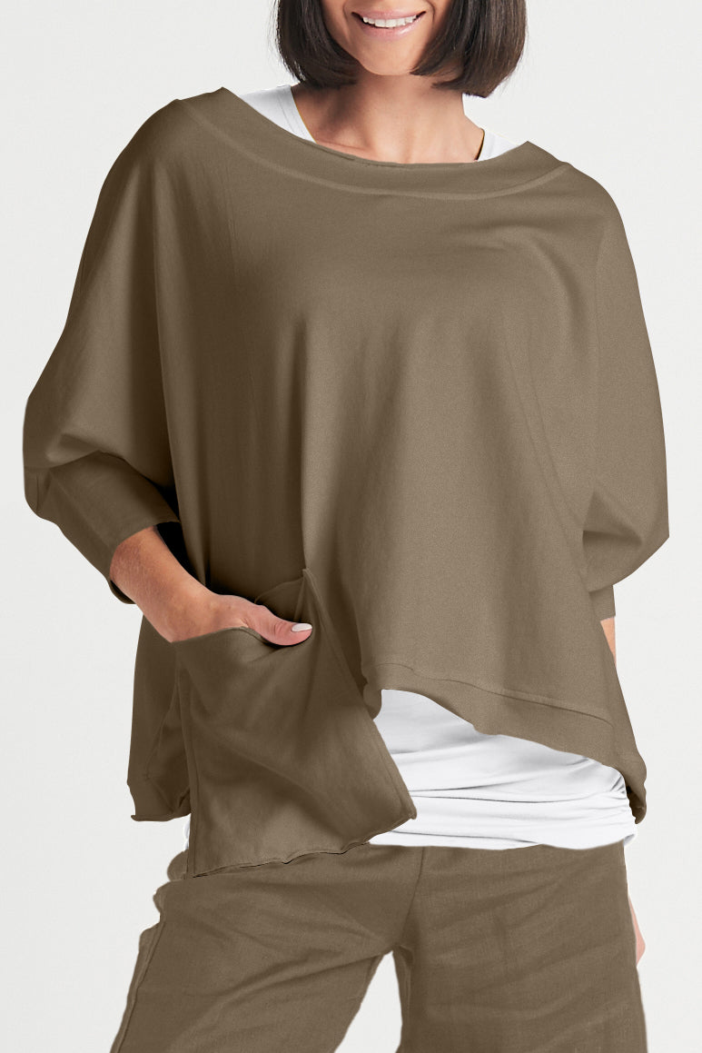 French Terry Drop Pocket Tee