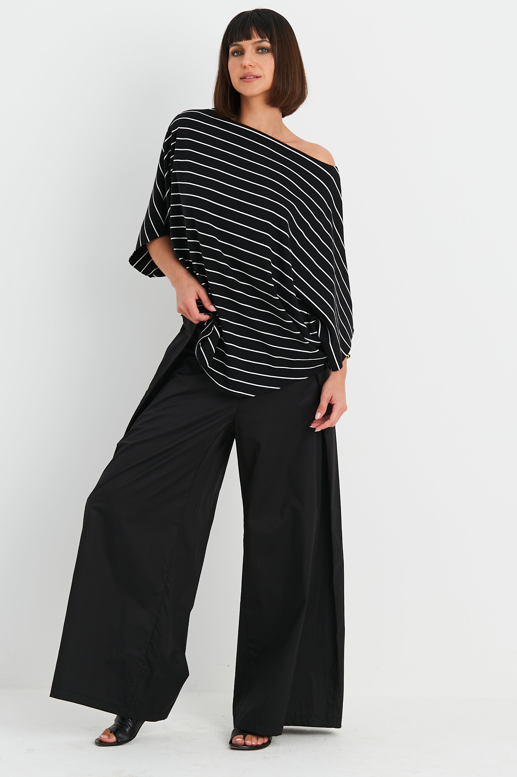 Pima Cotton Striped Bateau Tee