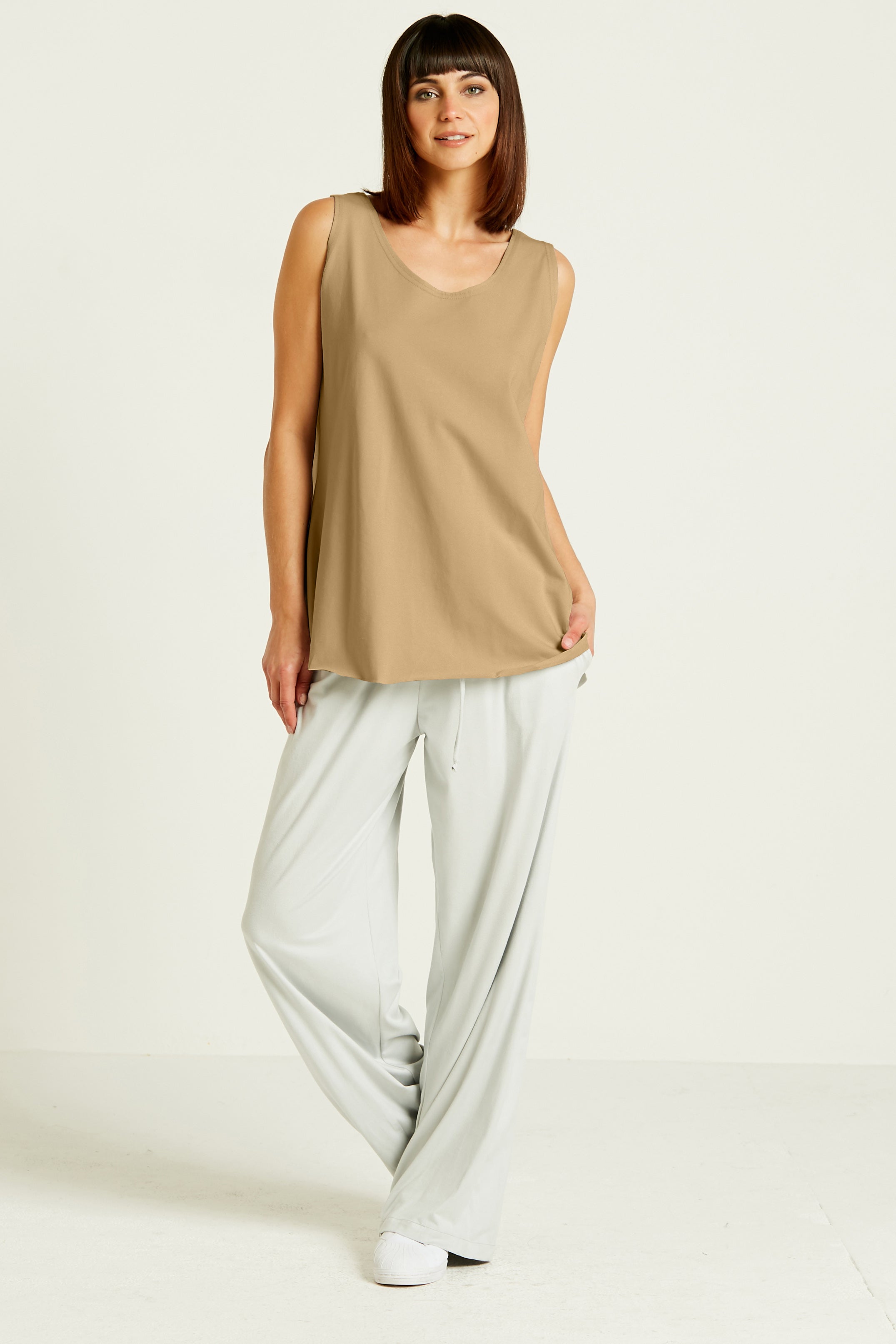 Cotton Lycra Shirttail Tank