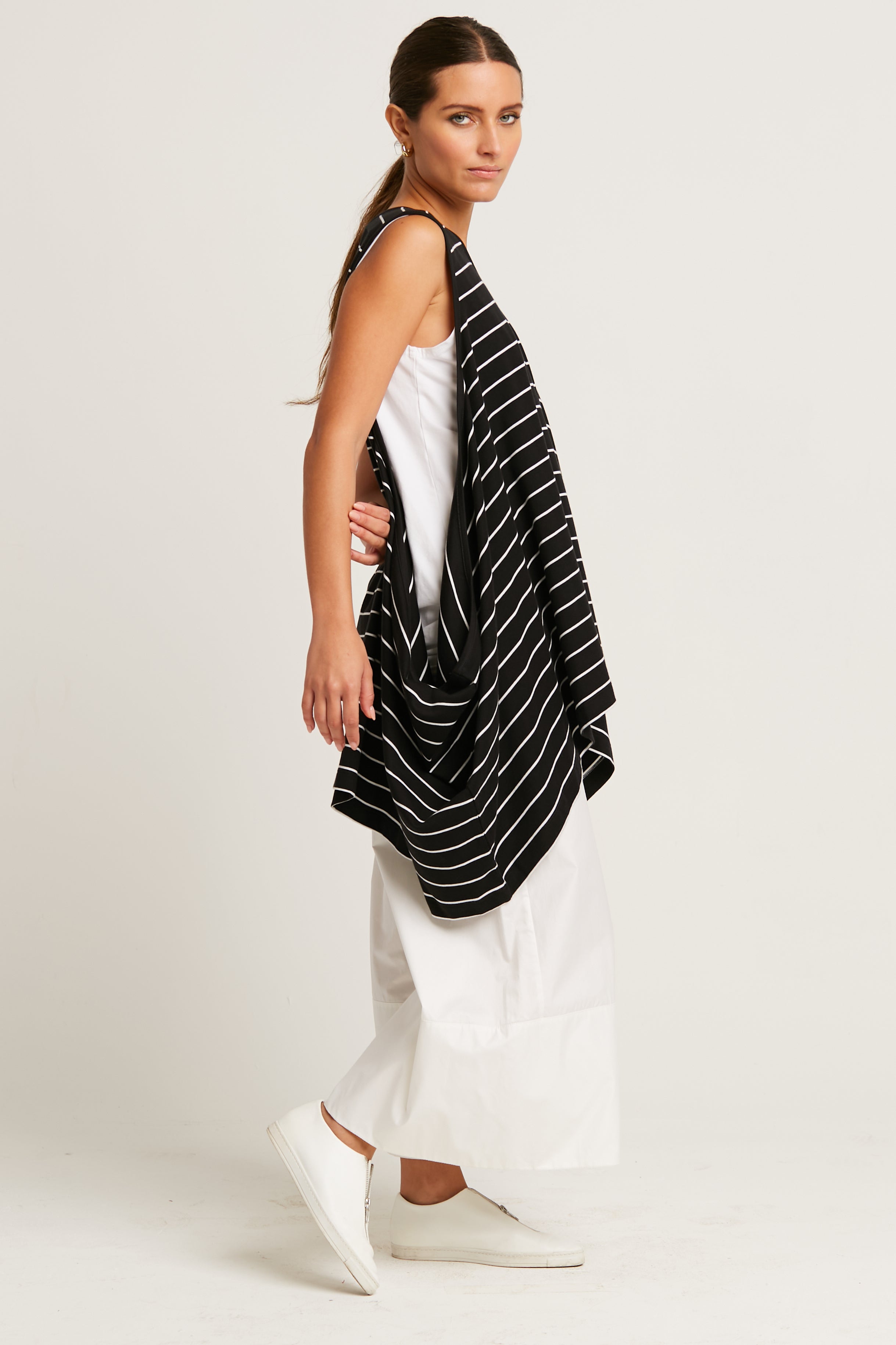 Pima Cotton Striped Fly Away Tank/Top