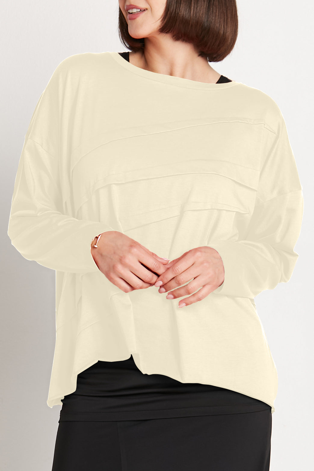 Pima Cotton Tucked Luxury Boxy Tee