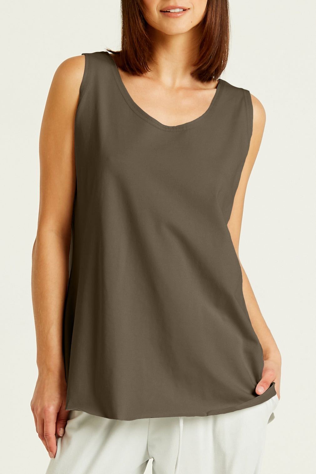 Cotton Lycra Shirttail Tank