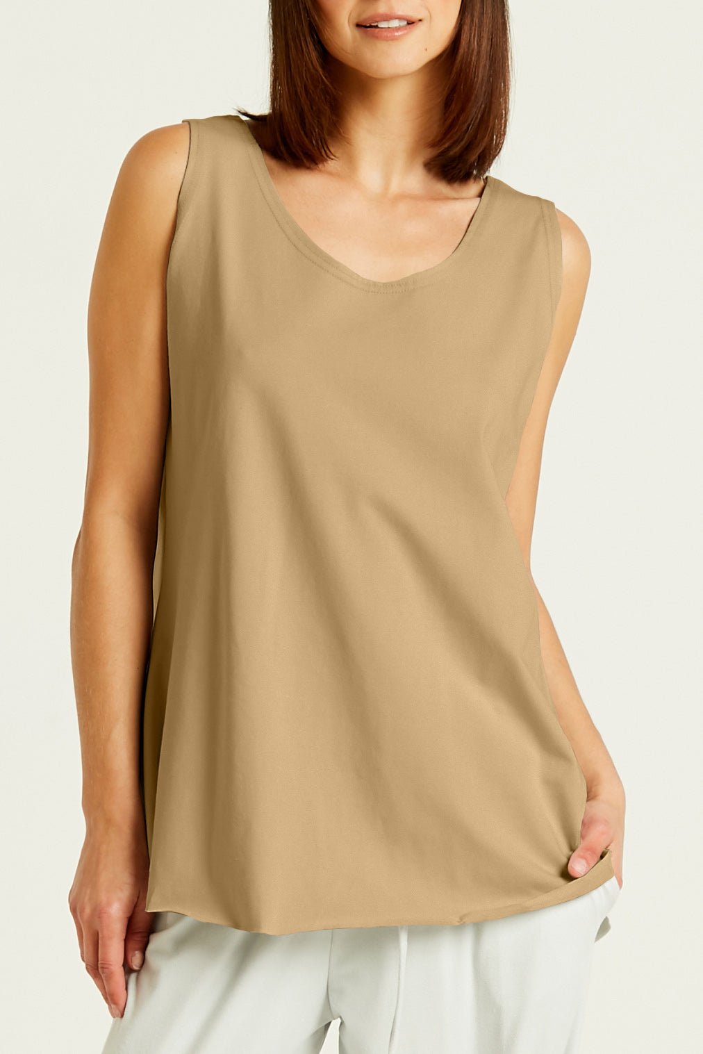 Cotton Lycra Shirttail Tank