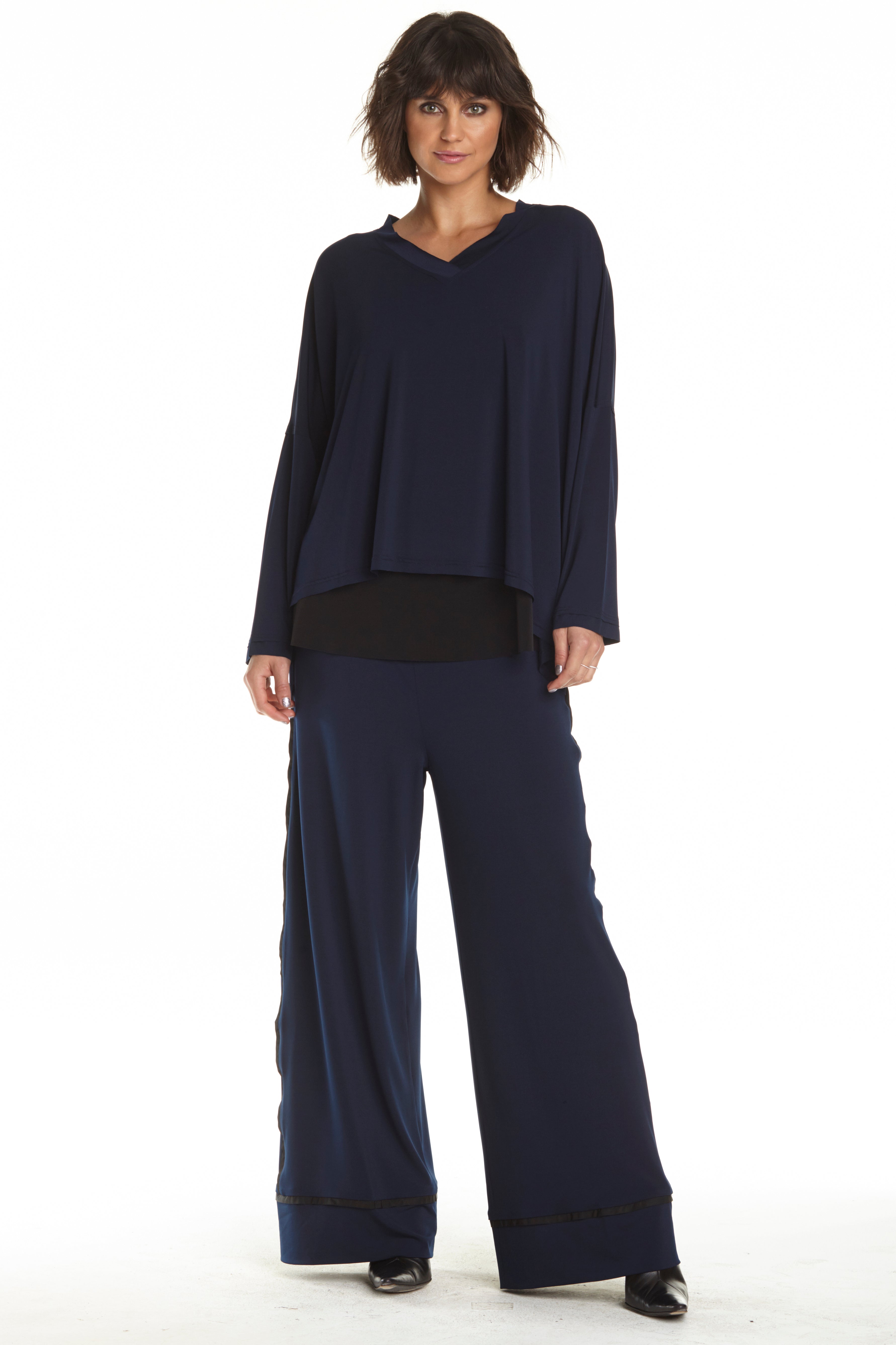 Matte Jersey Double Angle V-Tee