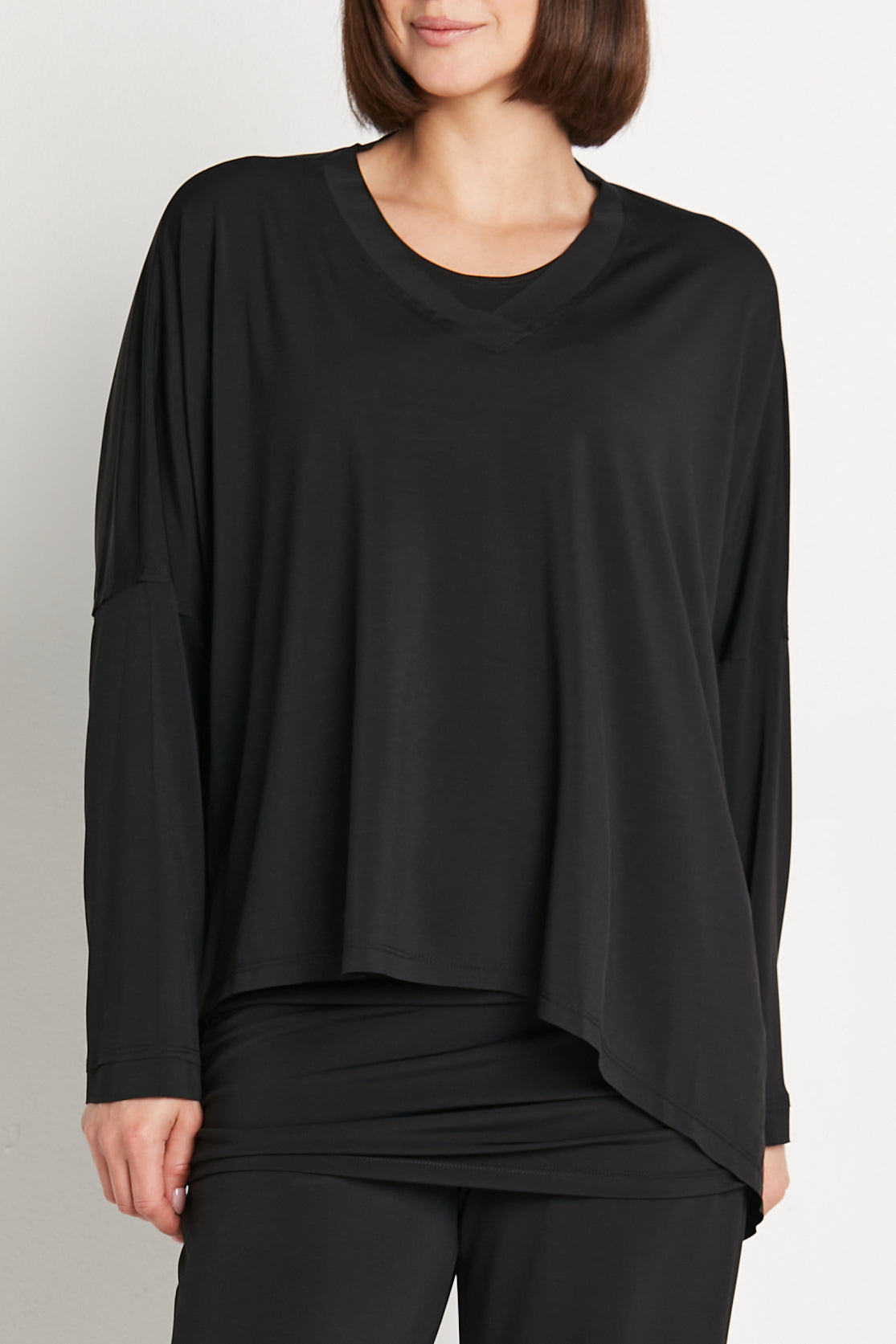 Matte Jersey Double Angle V-Tee