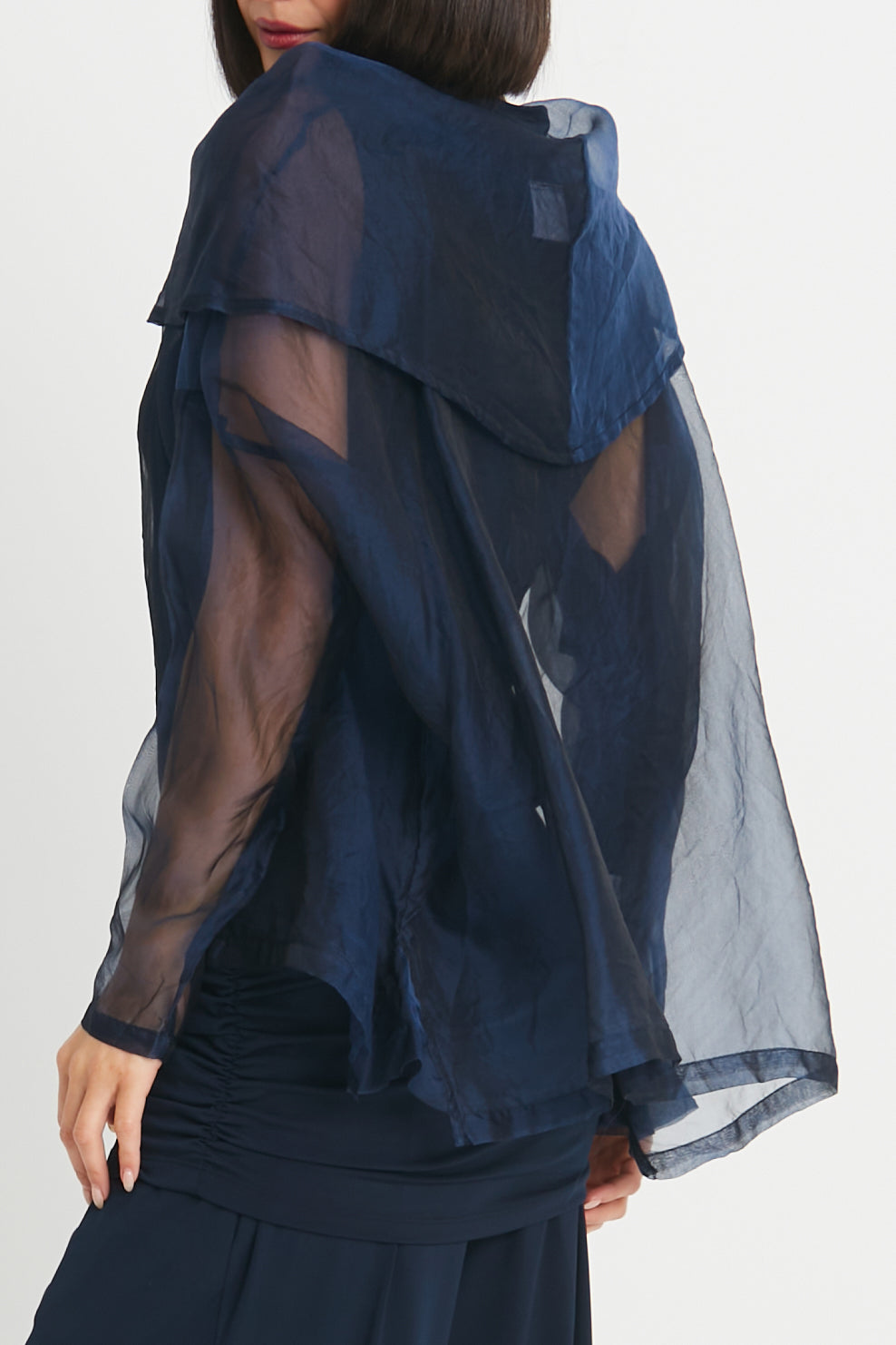 Organza Cowl Neck Top