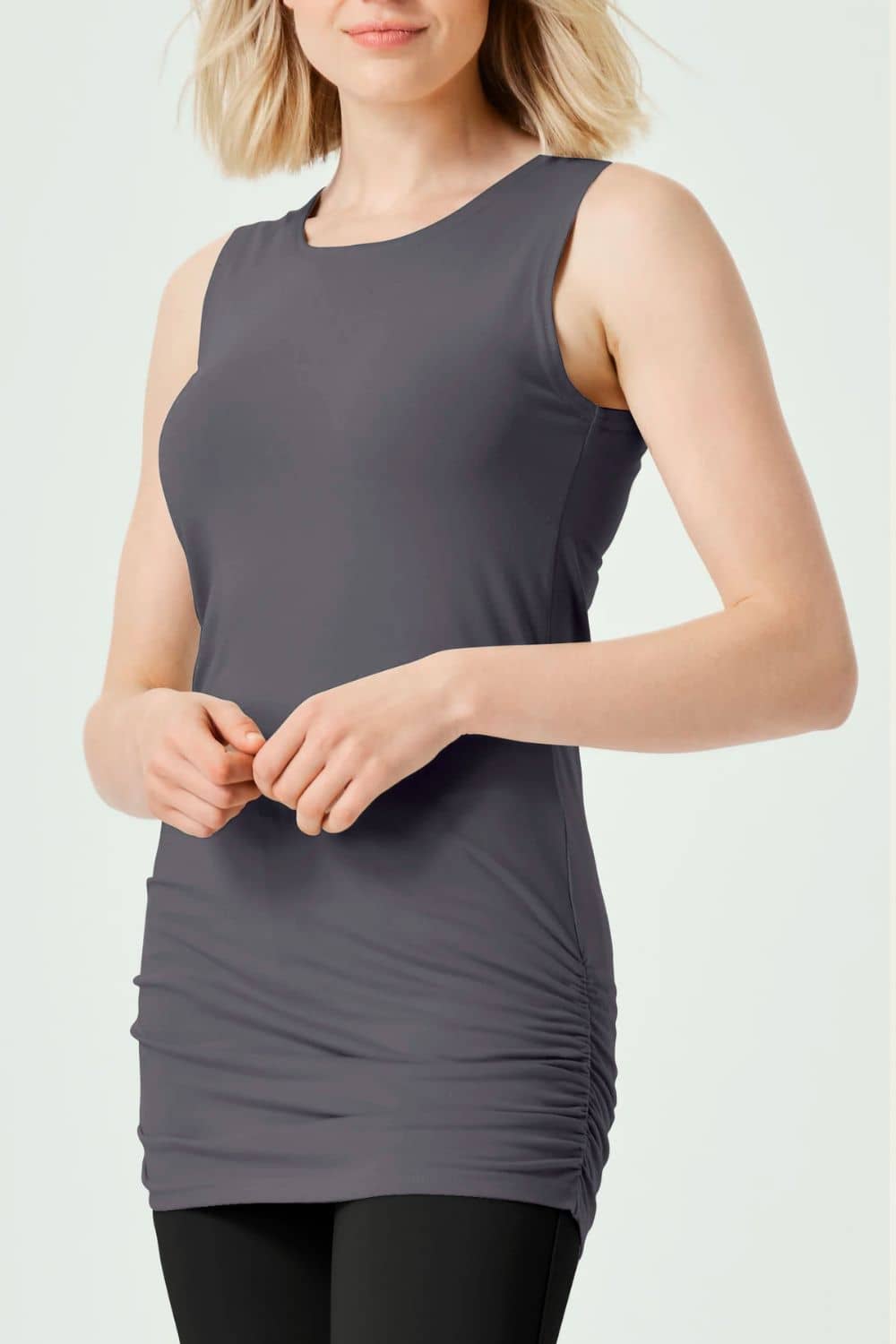 Cotton Lycra Ruche Tank