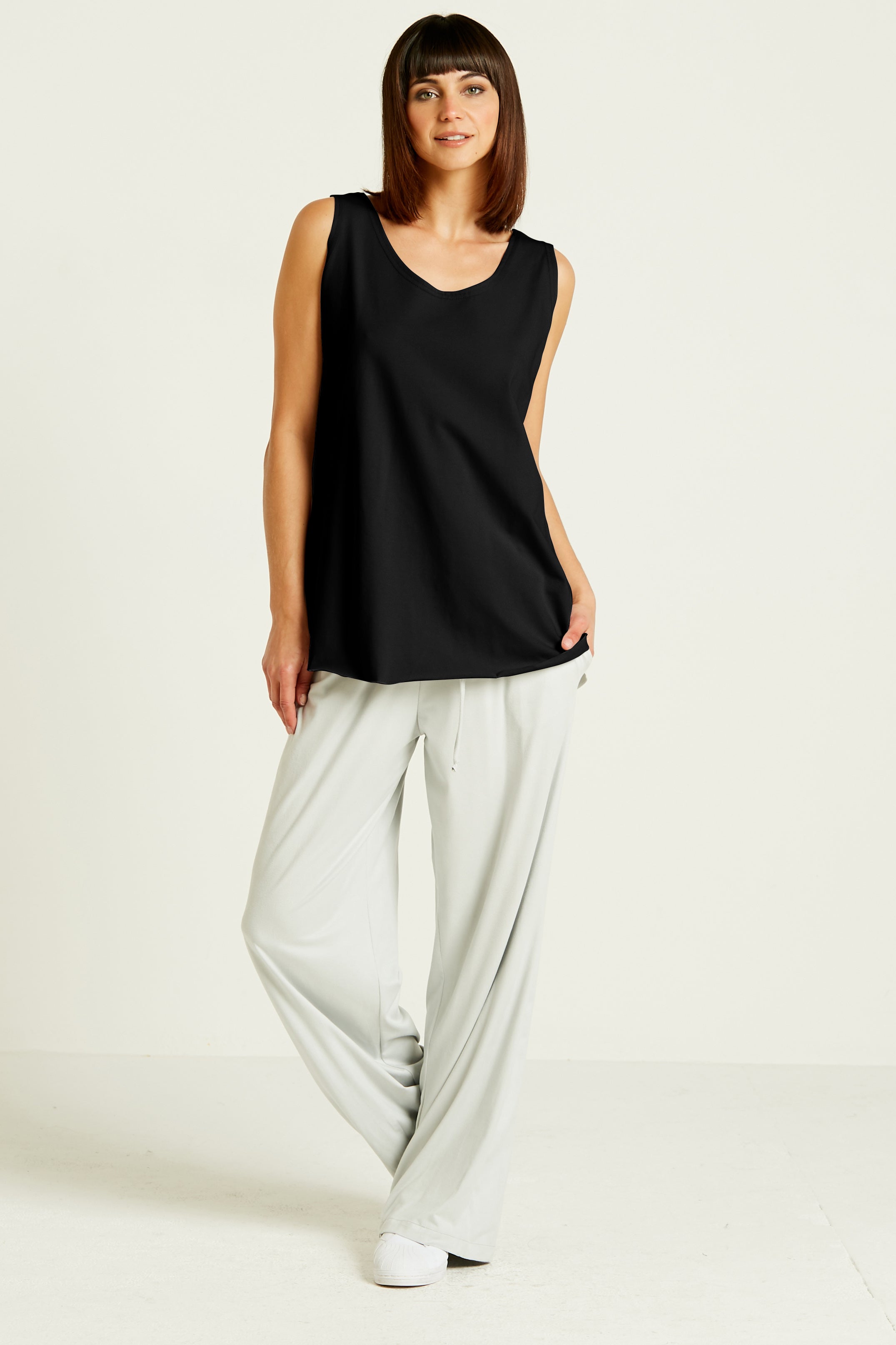 Cotton Lycra Shirttail Tank