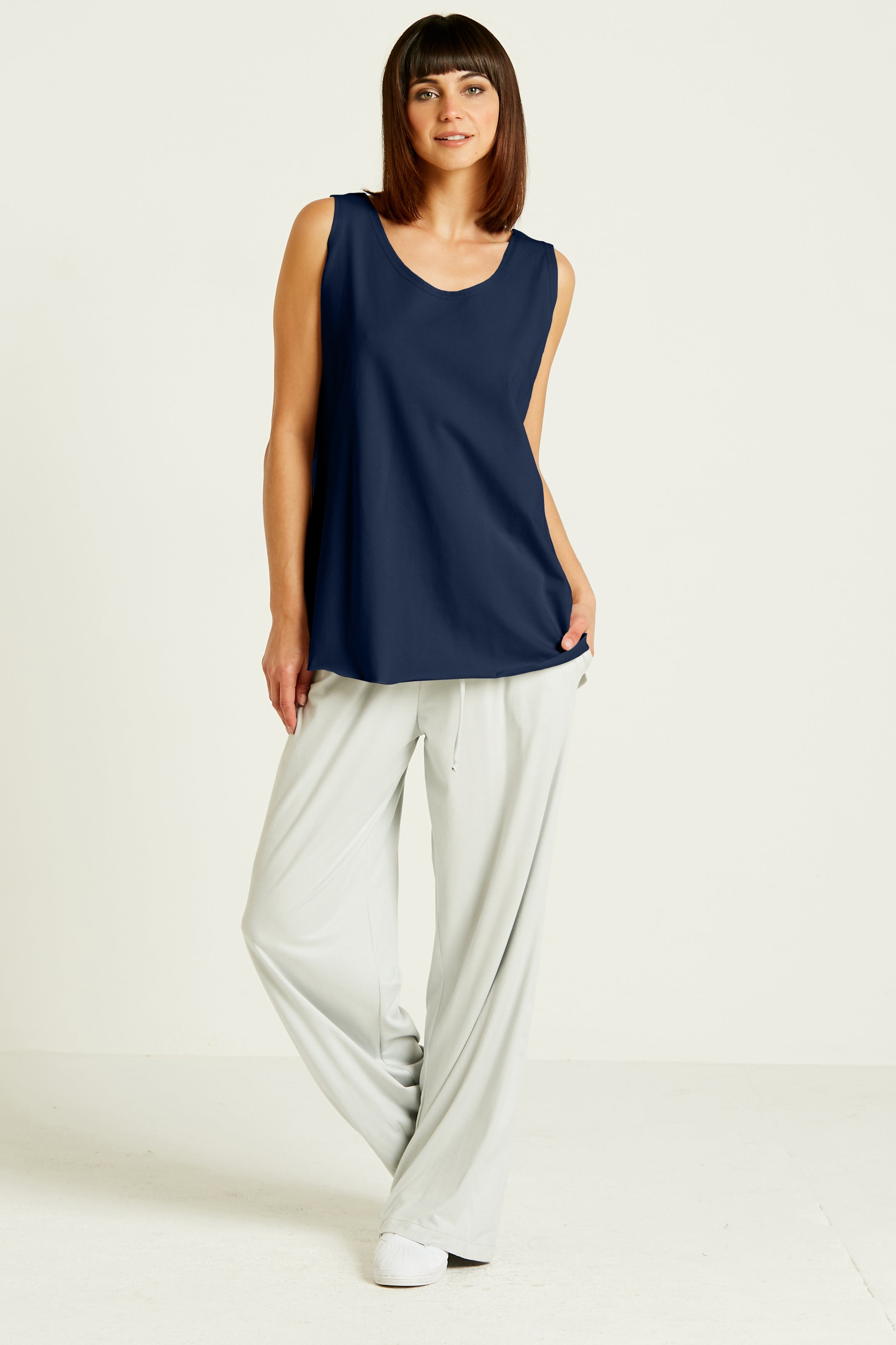 Cotton Lycra Shirttail Tank