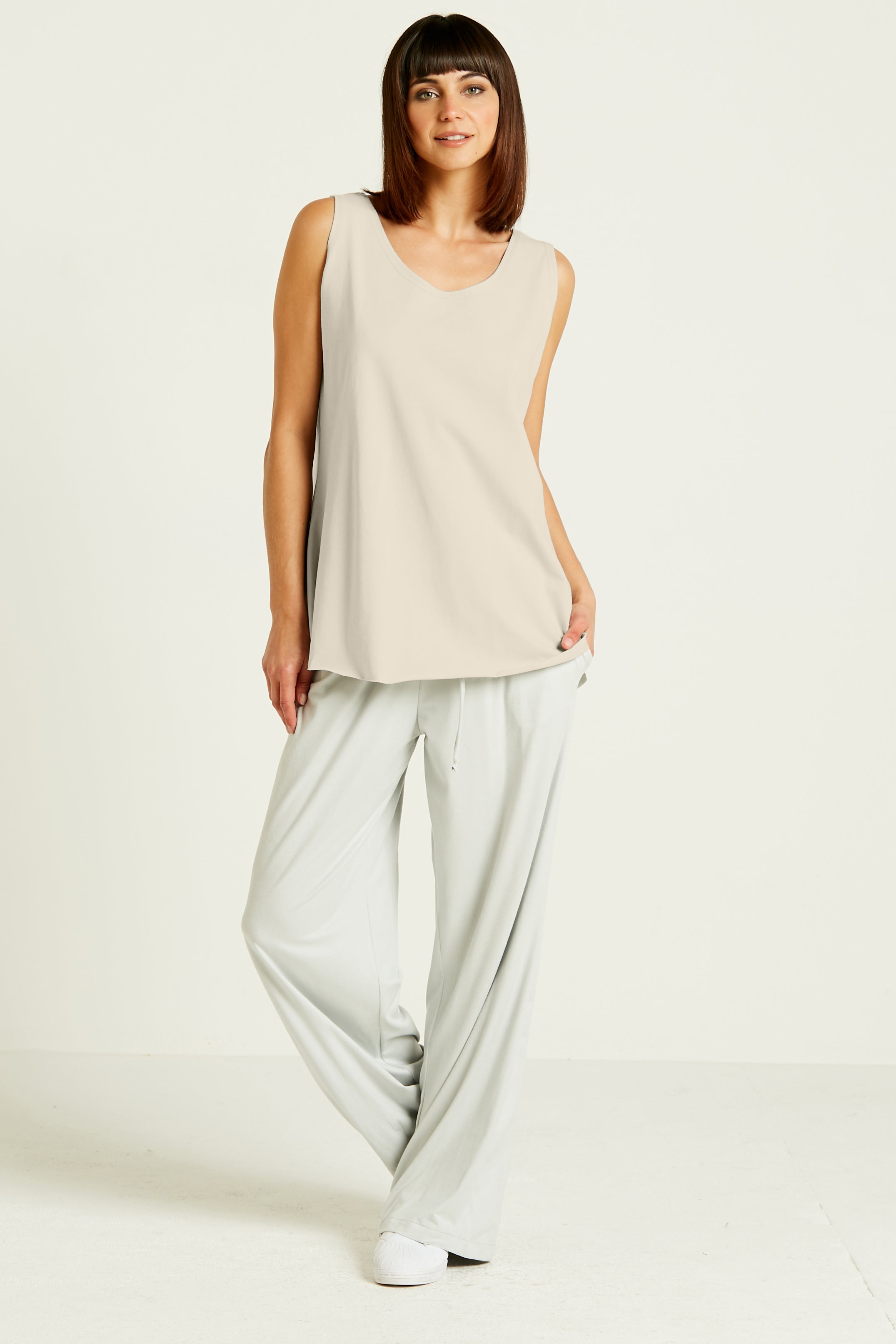 Cotton Lycra Shirttail Tank