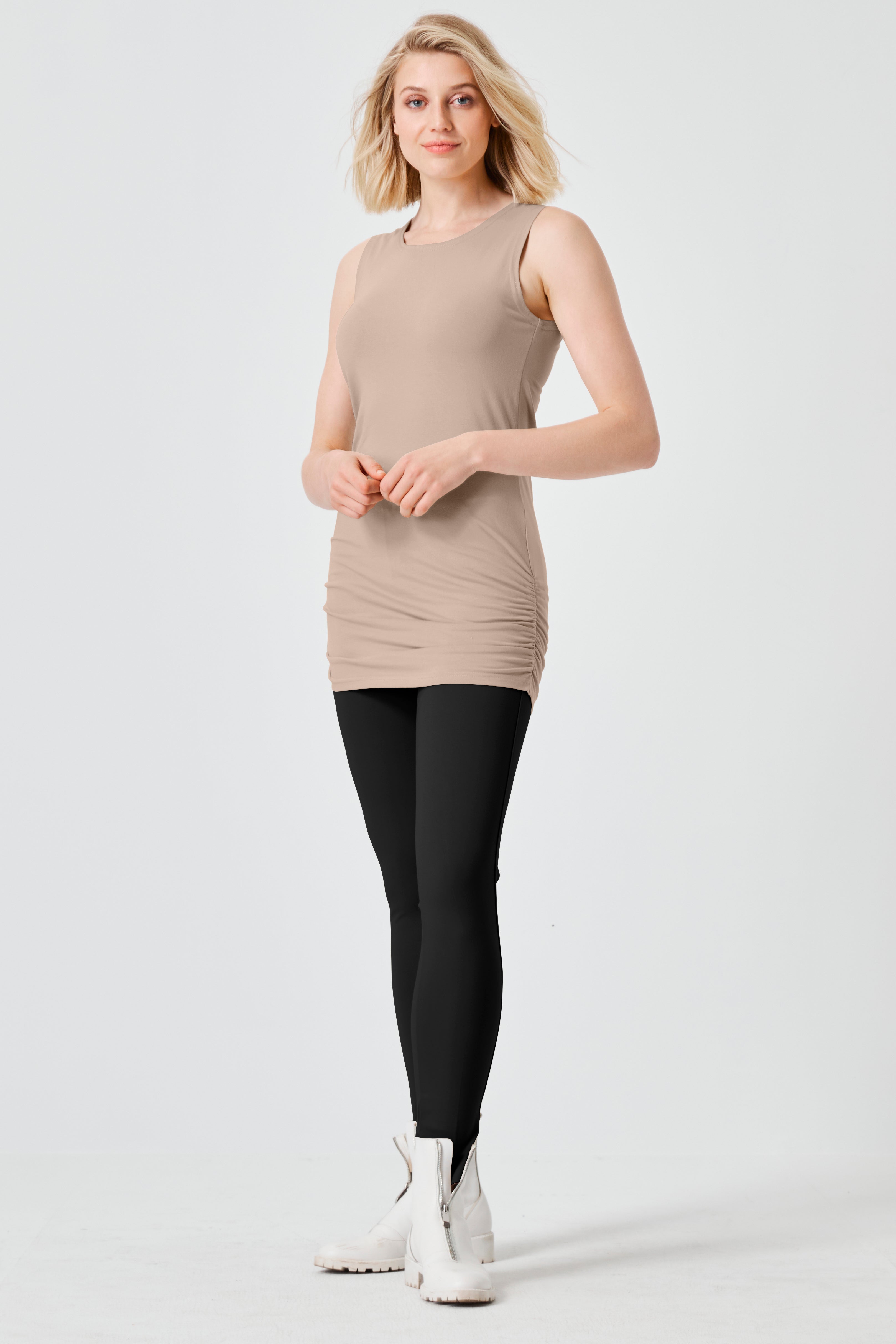 Cotton Lycra Ruche Tank