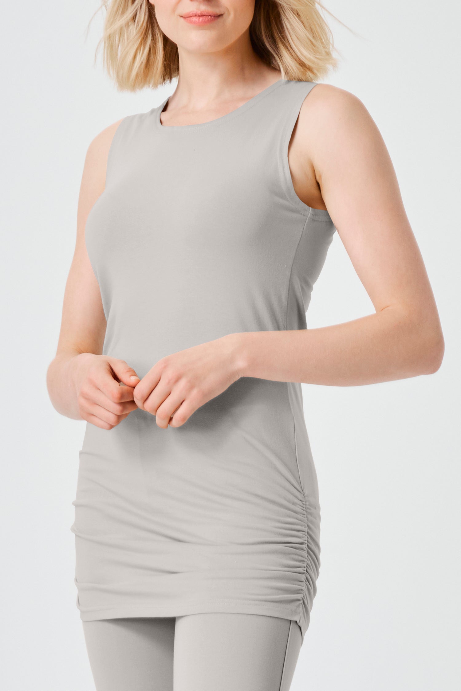Cotton Lycra Ruche Tank