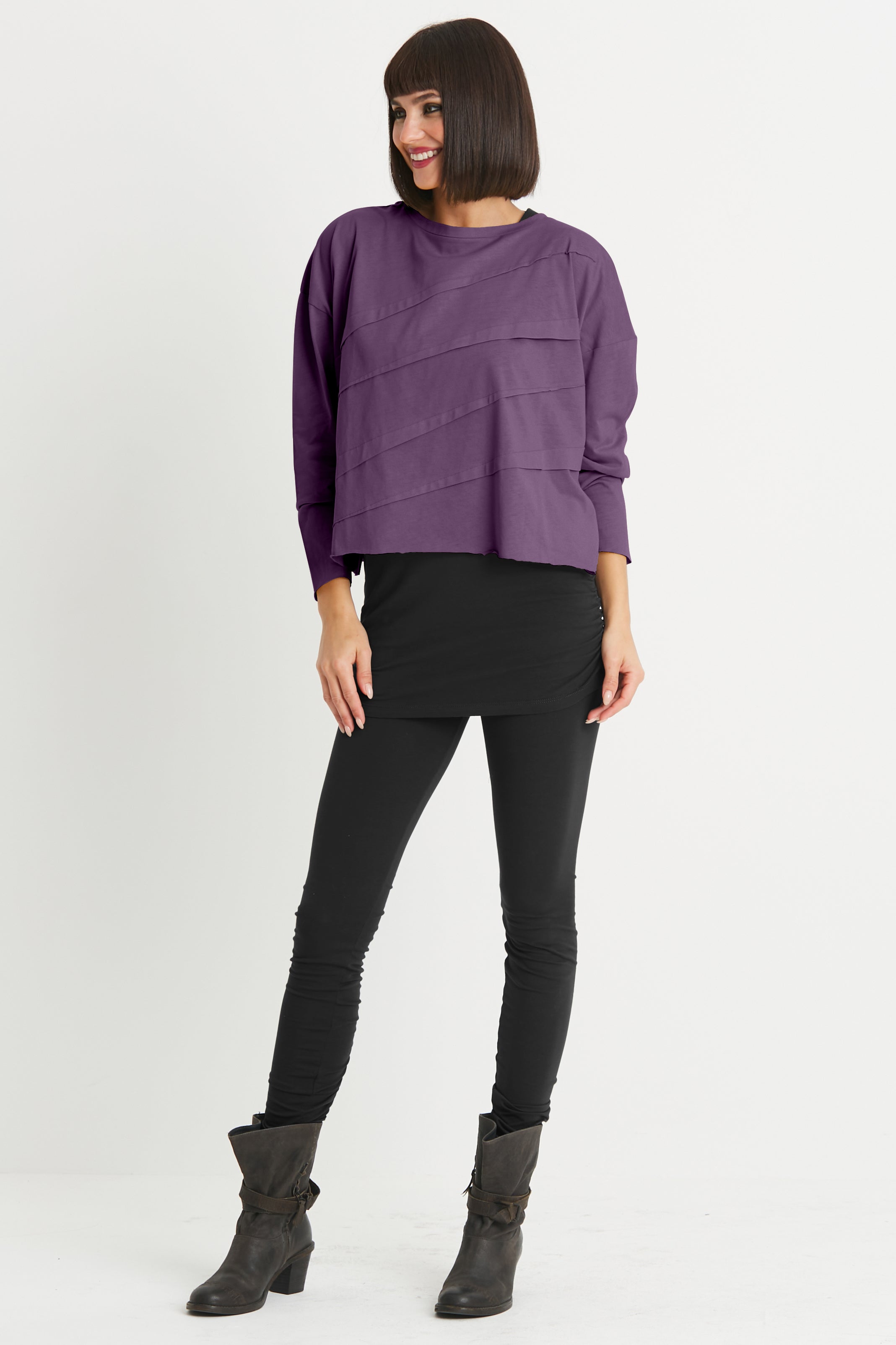 Pima Cotton Mini Tucked Tee