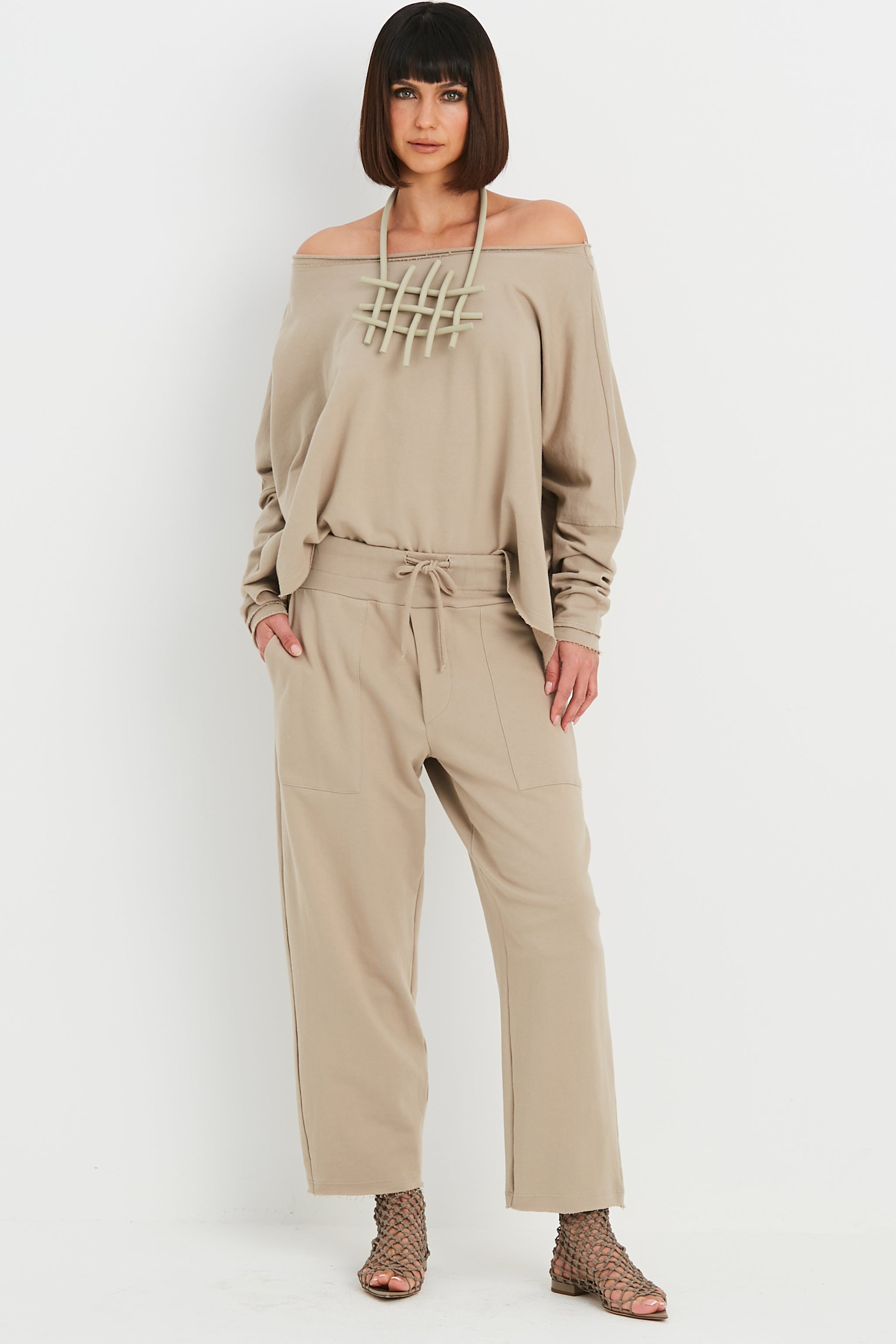 French Terry Off The Shoulder T Top