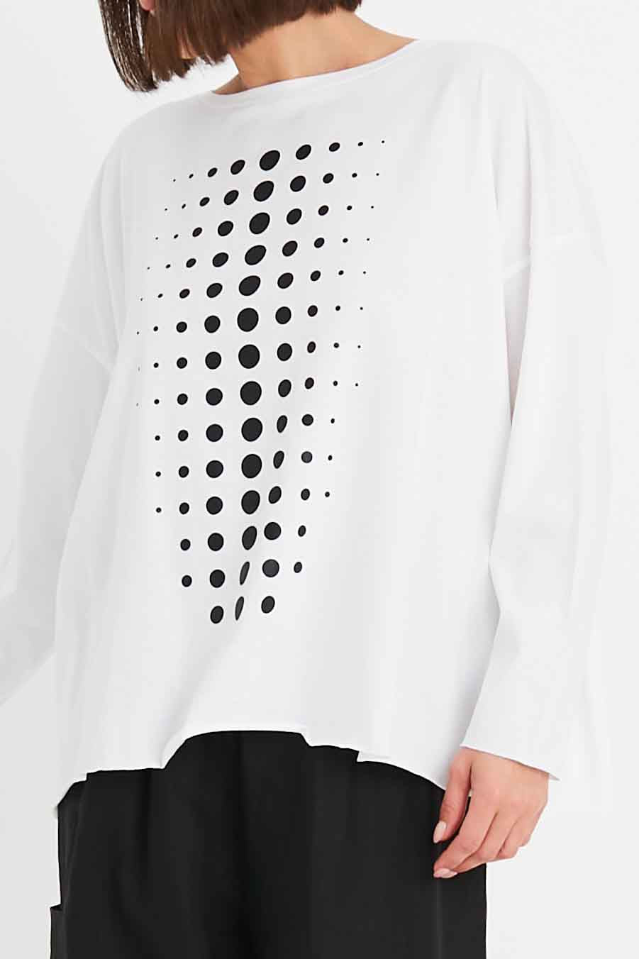 Pima Cotton Dot Dot Dot Luxury Boxy T