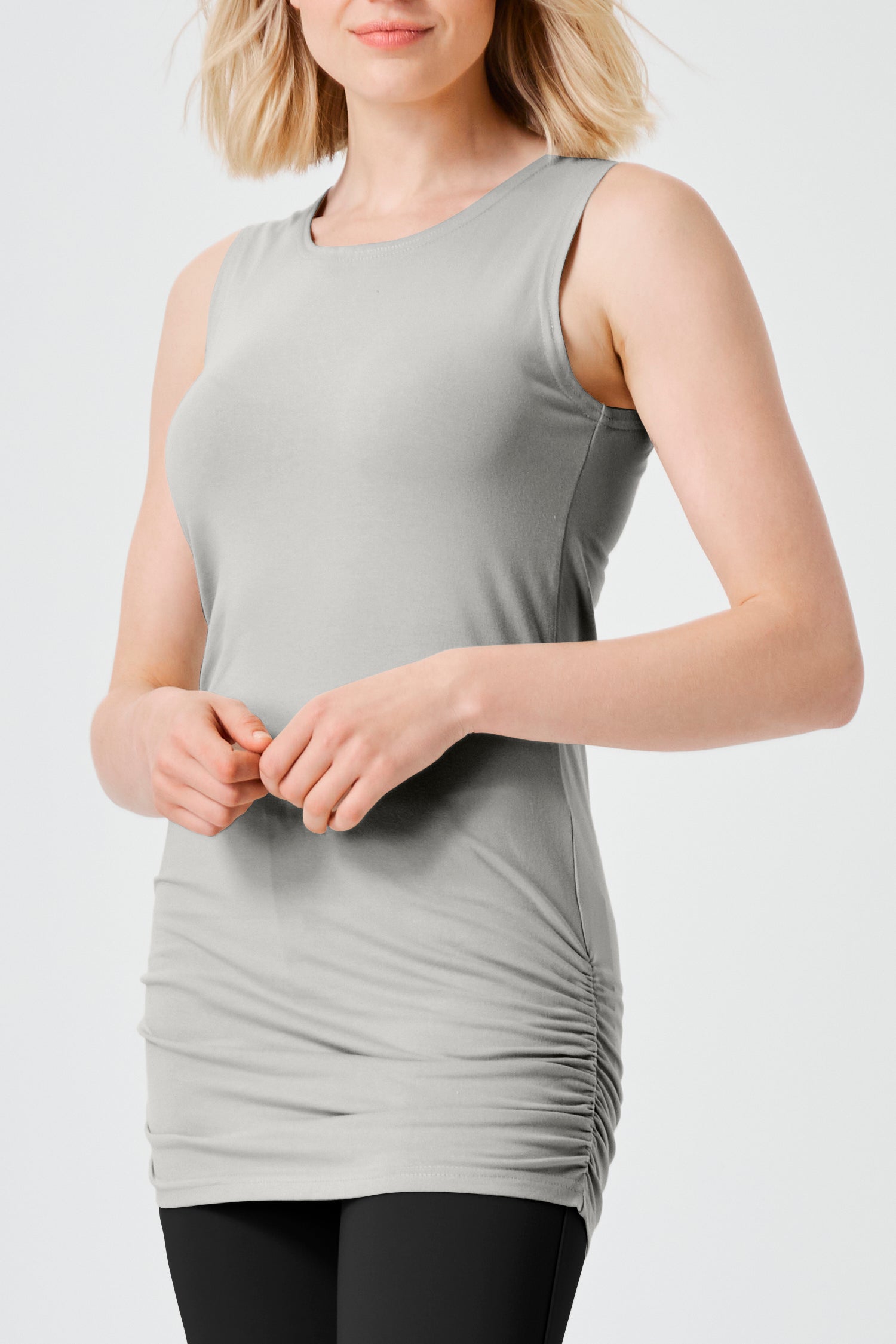 Cotton Lycra Ruche Tank