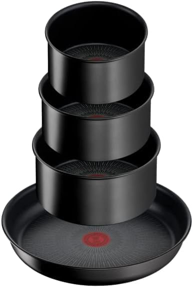 Tefal Ingenio Unlimited On – zestaw 3 garnków 16/18/20 cm + zdejmowana rączka | Nadaje się do kuchenek indukcyjnych, nieprzywierająca powłoka, powłoka tytanowa, Thermo-signal, bez PFOA, można myć w zmywarce i piekarniku
