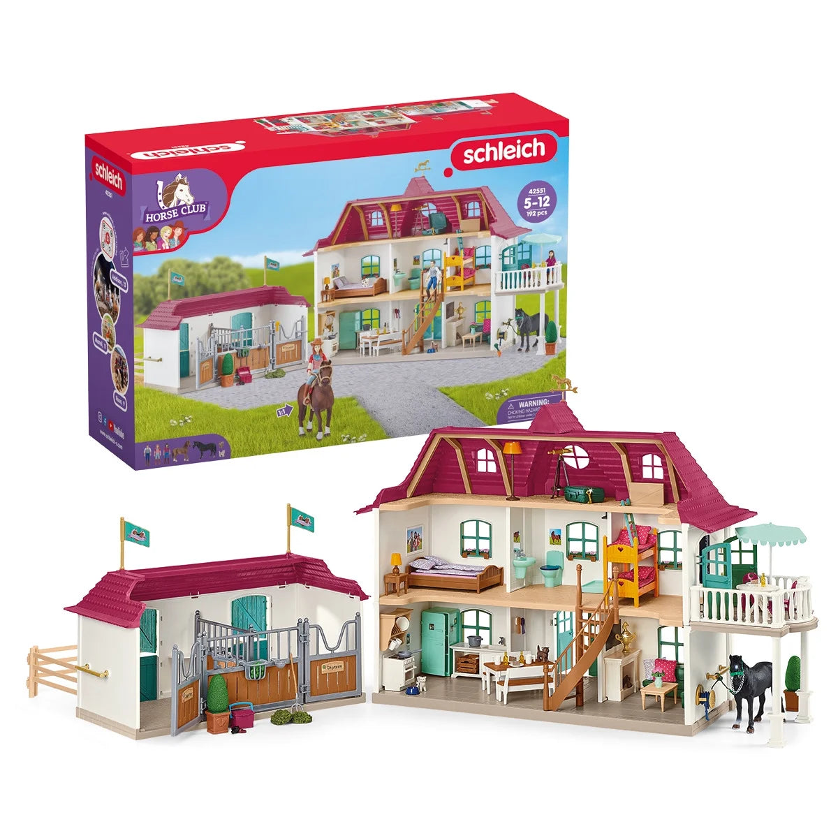 2026 Schleich – Paardenclub: Landhuis en stal aan het meer met accessoires. 192 stuks
