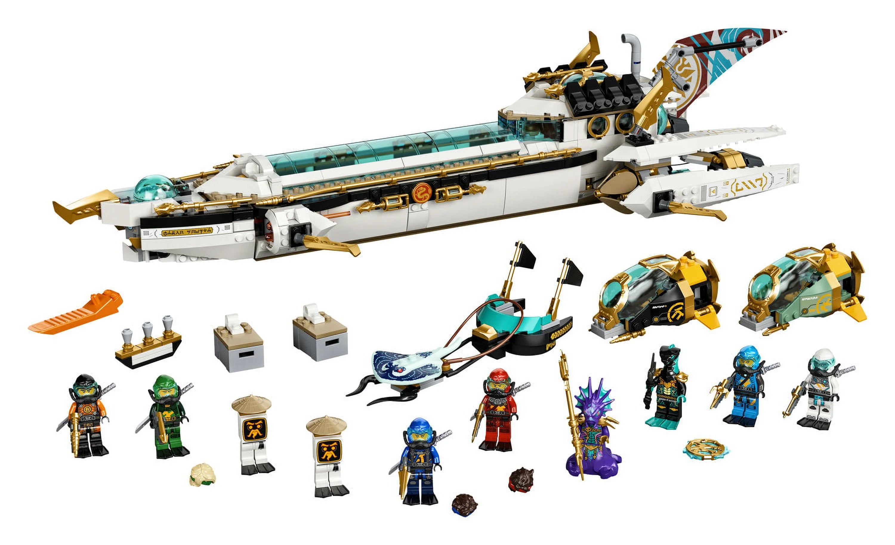 LEGO NINJAGO Hydro Bounty Onderzeeër Bouwset 71756 met Kai en Nya Minifiguren, Ninja Speelgoed, Cadeaus voor Jongens en Meisjes vanaf 9 Jaar