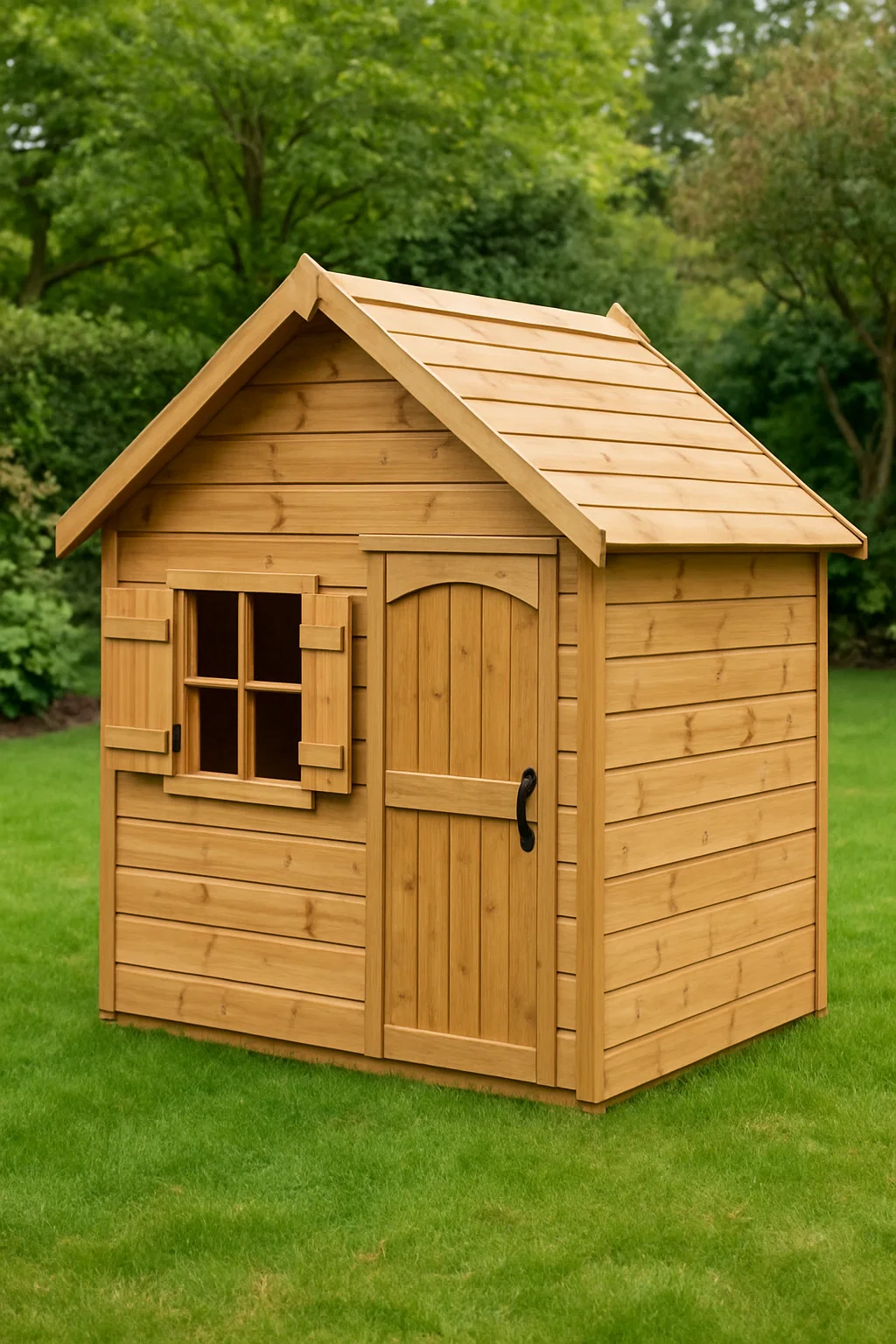 Speelhuis voor kinderen, tuingereedschap, natuurlijk hout, buiten, 140×120×150 cm CAmjCzS155mg