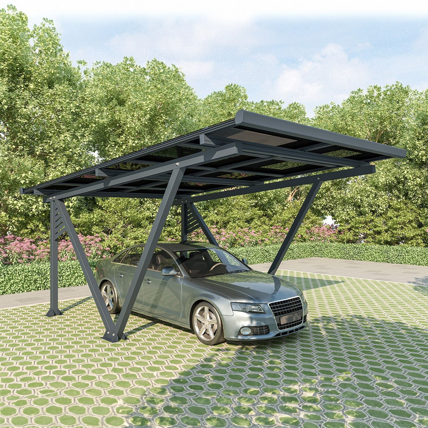 2026 SunLuxe Solar Carport-structuur - 4100 Watt