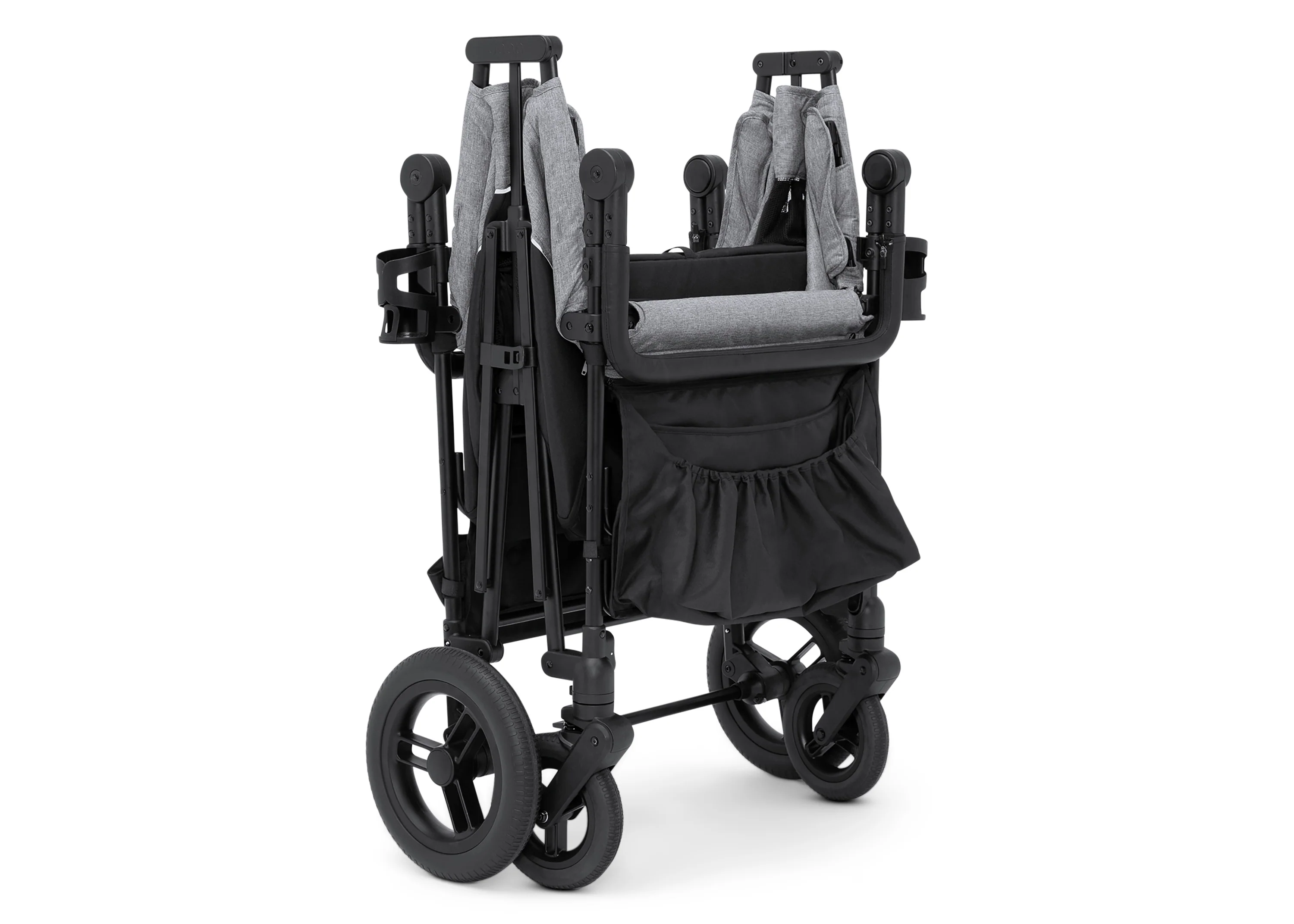 Jeep Wrangler Deluxe Kinderwagen voor 4 Kinderen – Afneembare Kap. Geïsoleerde Tas. Modulaire Zitjes. XXL Opbergruimte. Lekvrije Wielen. Verstelbaar Stuur.