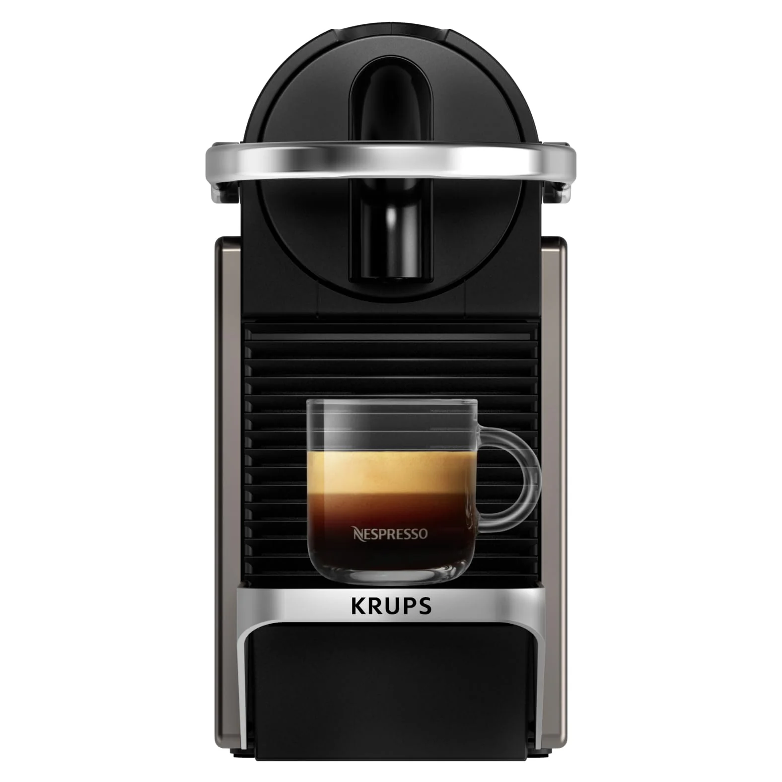 2026 Krups Nespresso Pixie Redesign Capsule Koffiezetapparaat | Espresso en Lungo | Industriële Stijl | Laag Energieverbruik | Automatische Uitschakeling | Verstelbare Lade | Recyclebare Capsules | Model XN306T