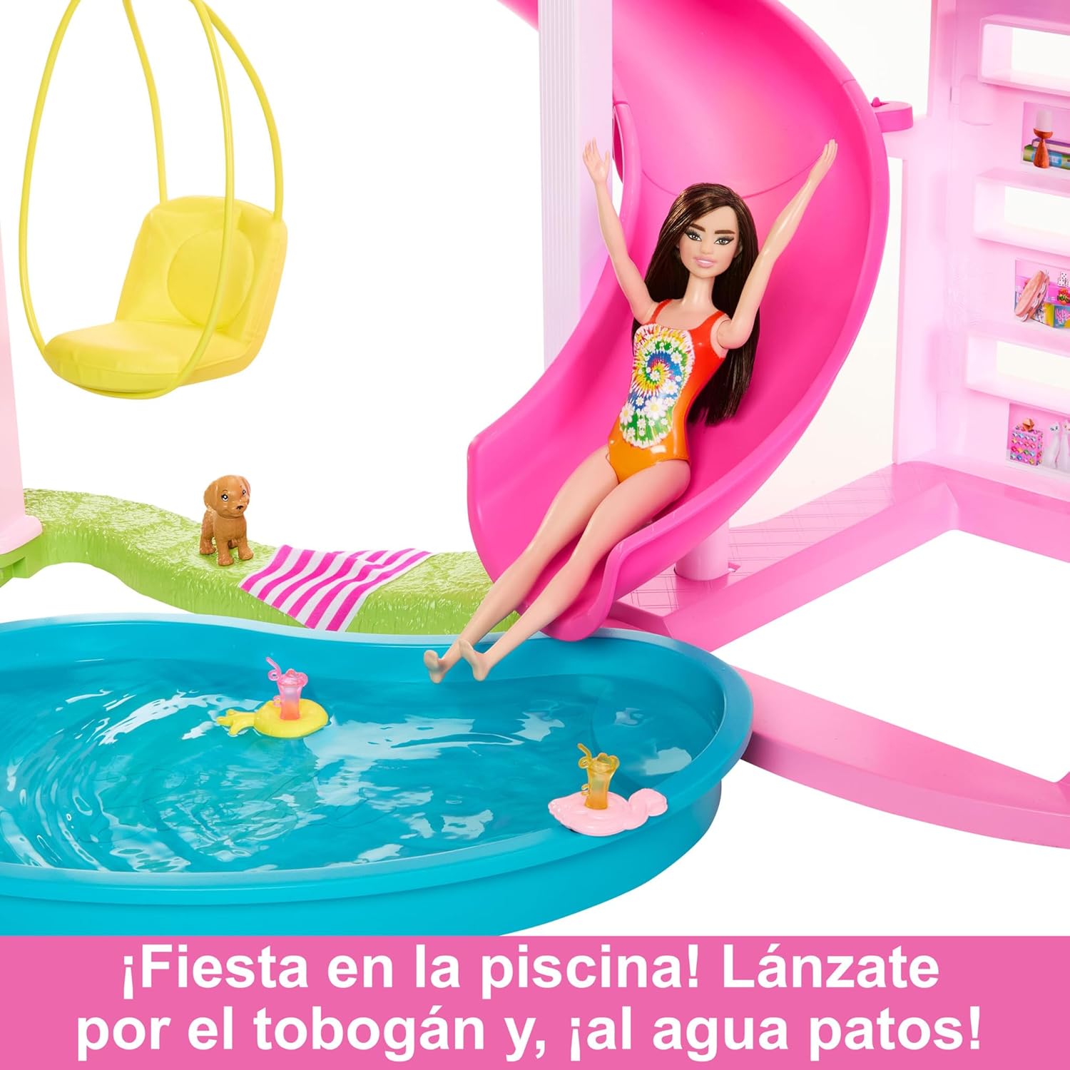 Barbie Dreamhouse 2023 Poppenhuis met 3 verdiepingen, meer dan 75 meubels en accessoires, vanaf 3 jaar (Mattel HMX10)