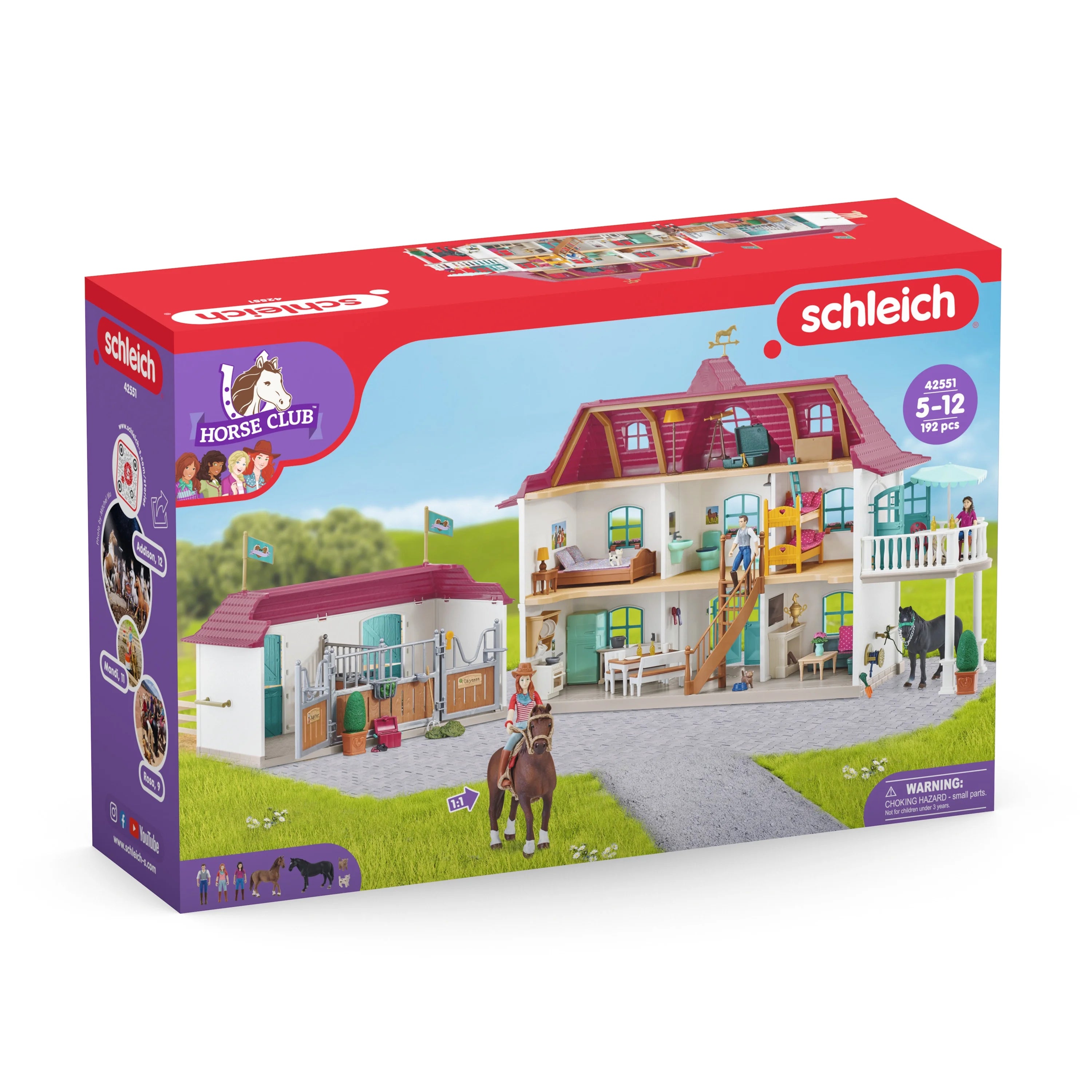 2026 Schleich – Paardenclub: Landhuis en stal aan het meer met accessoires. 192 stuks