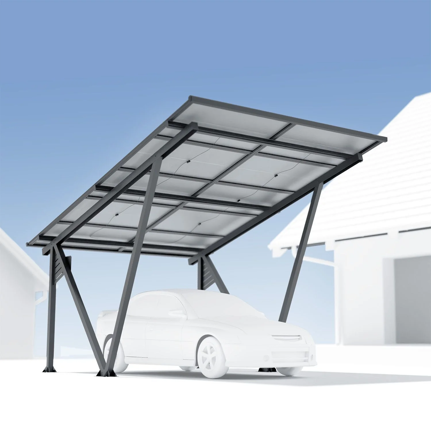 2026 SunLuxe Solar Carport-structuur - 4100 Watt