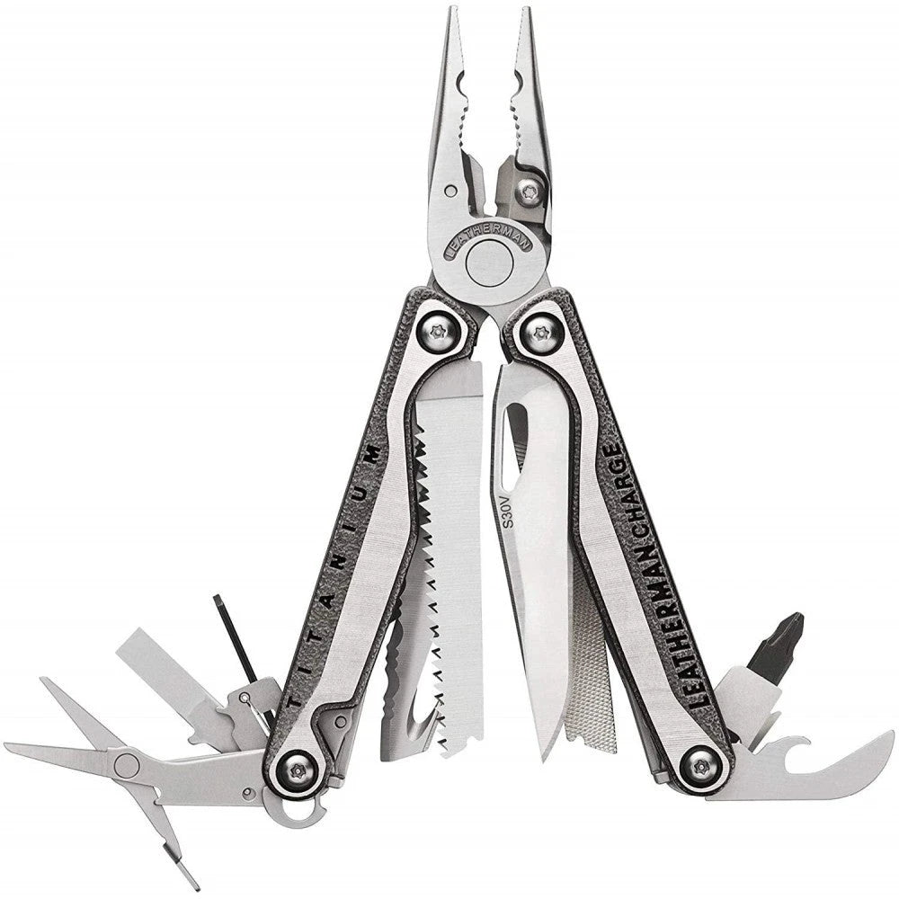 LEATHERMAN Charge Plus TTi Titanium Multitool met vervangbare premium schaar en draadknipper, roestvrij staal, gemaakt in de VS